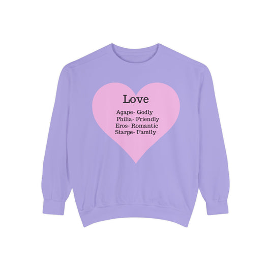 Garment-Dyed Love Sweatshirt | Ultra-Soft Comfort Colors® Unisex Pullover