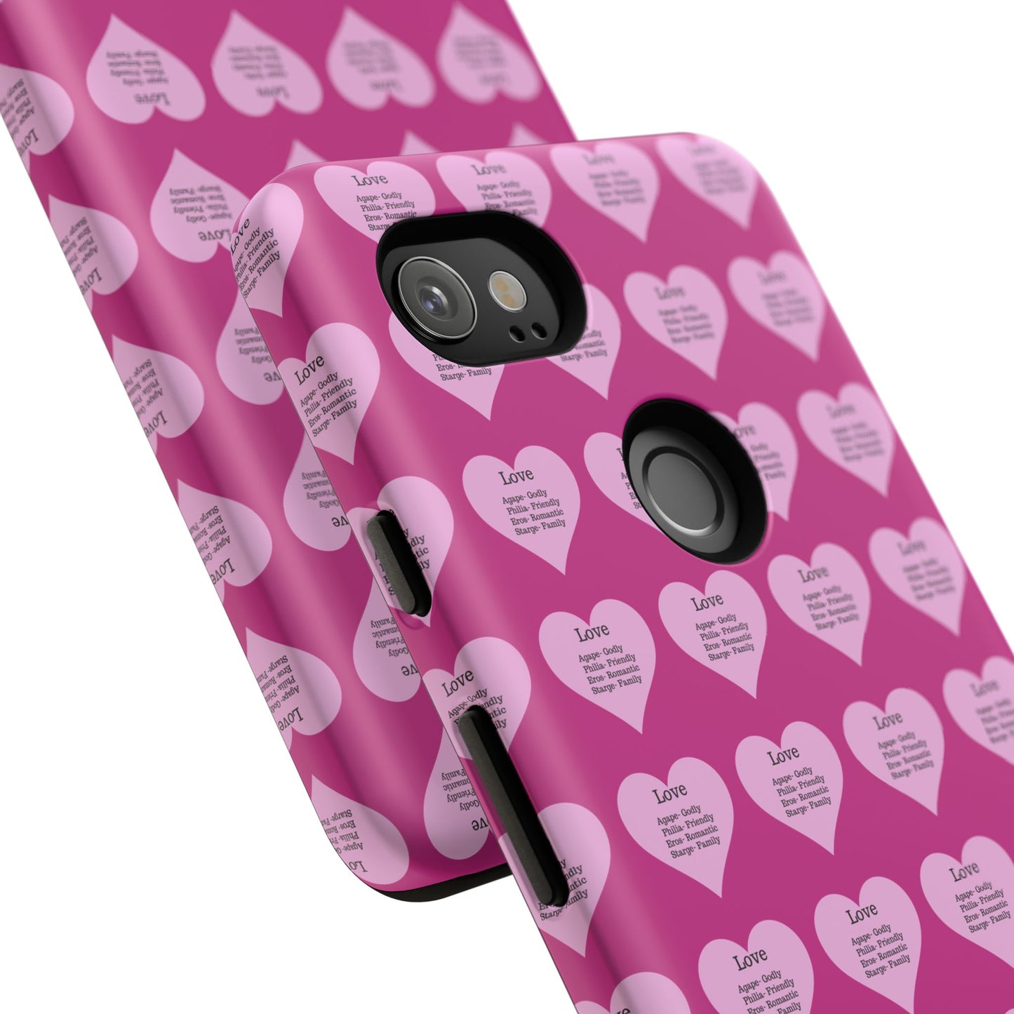 Hearts-A-Flutter Phone Case (iPhone, Google Pixel)(Pink)