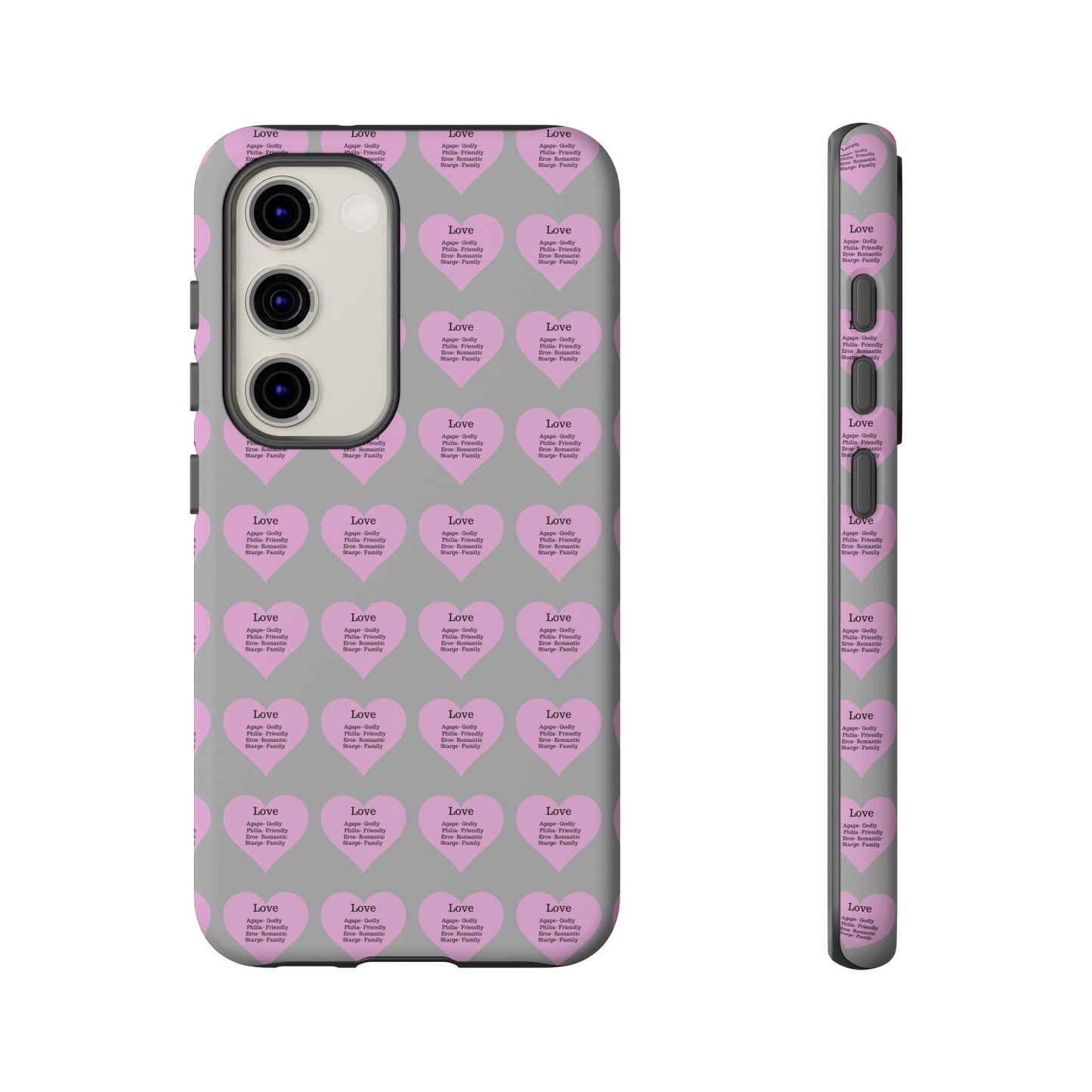 Hearts-A-Flutter Phone Case (Samsung)(Light grey)