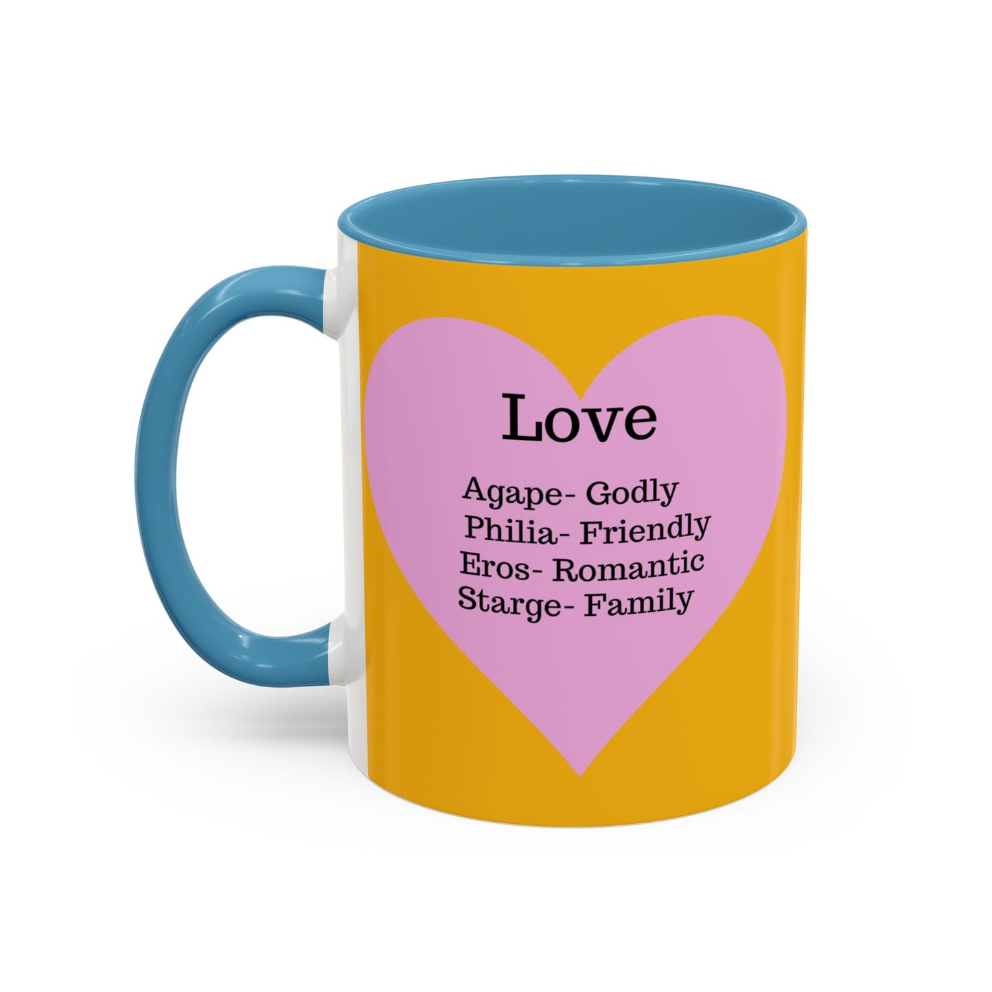Charming Heart Accent Coffee Mug (Yellow)