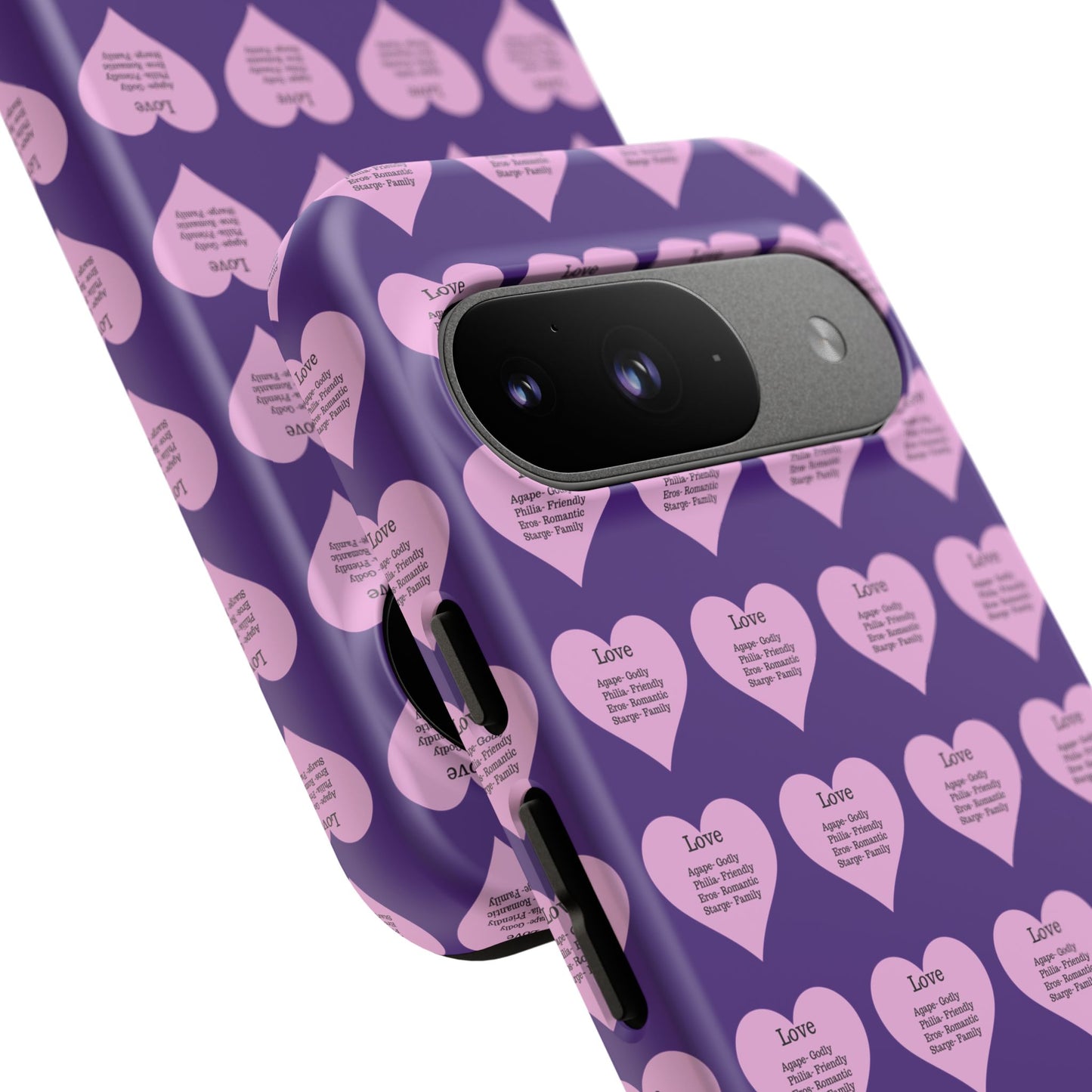 Hearts-A-Flutter Phone Case (iPhone, Google Pixel)(Purple)