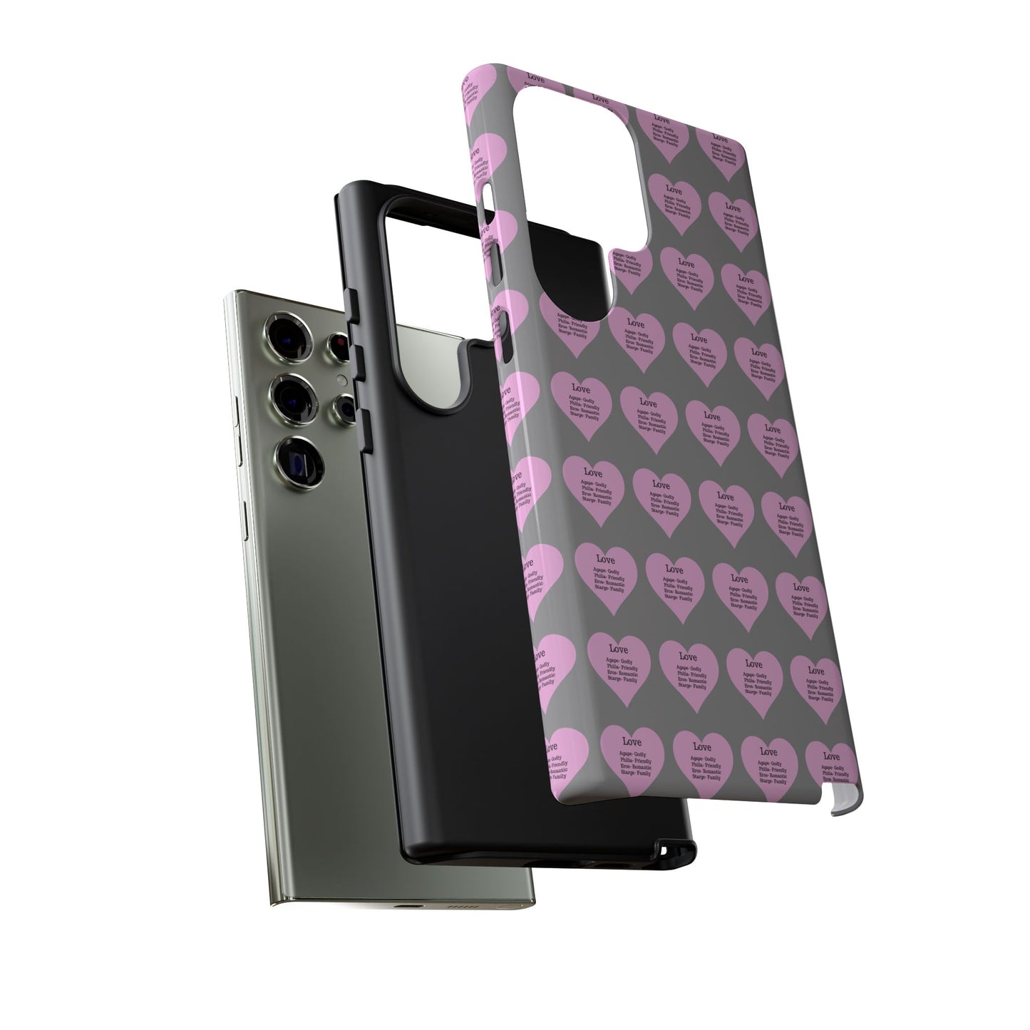 Hearts-A-Flutter Phone Case (Samsung)(Grey)