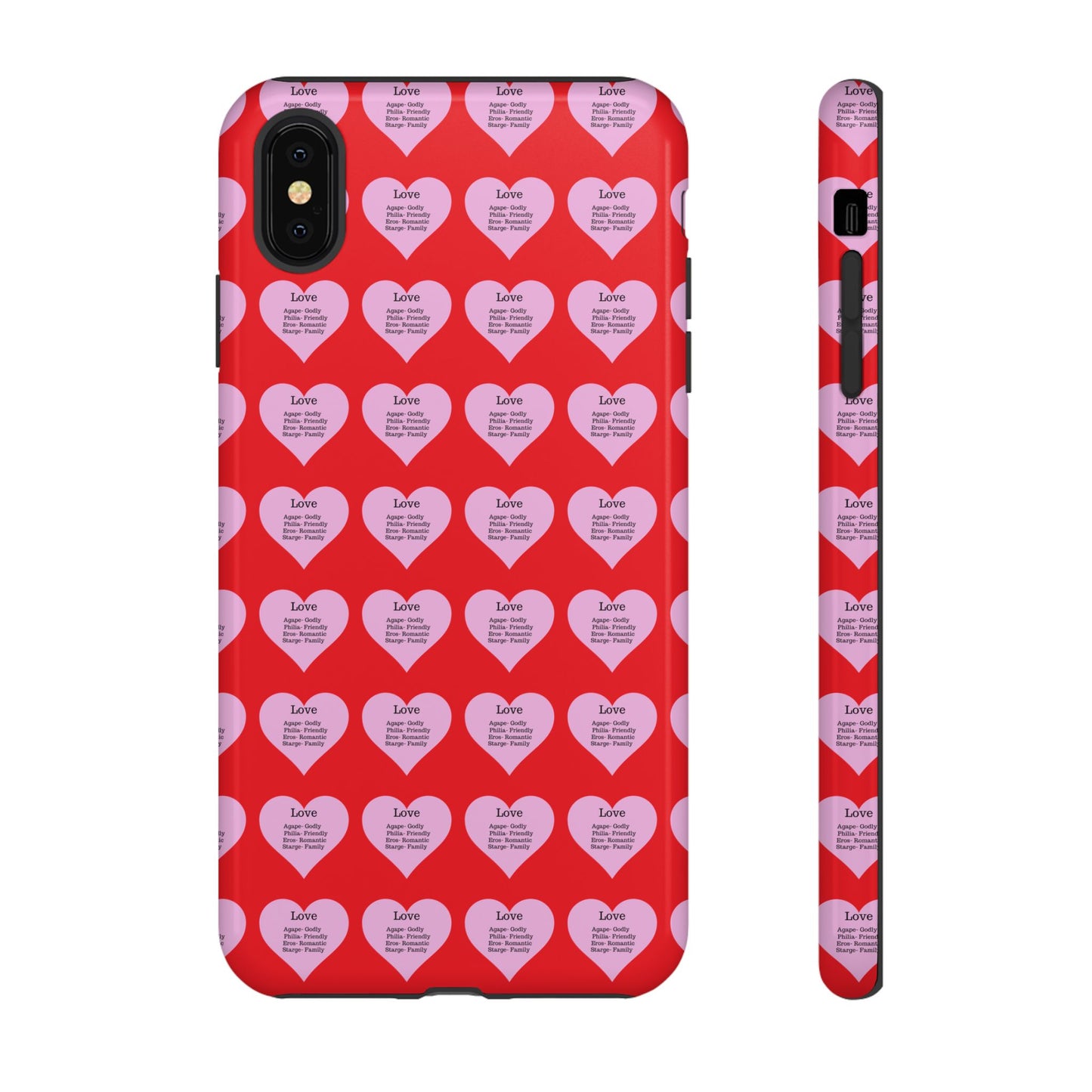 Hearts-A-Flutter Phone Case (iPhone, Google Pixel)(Red)
