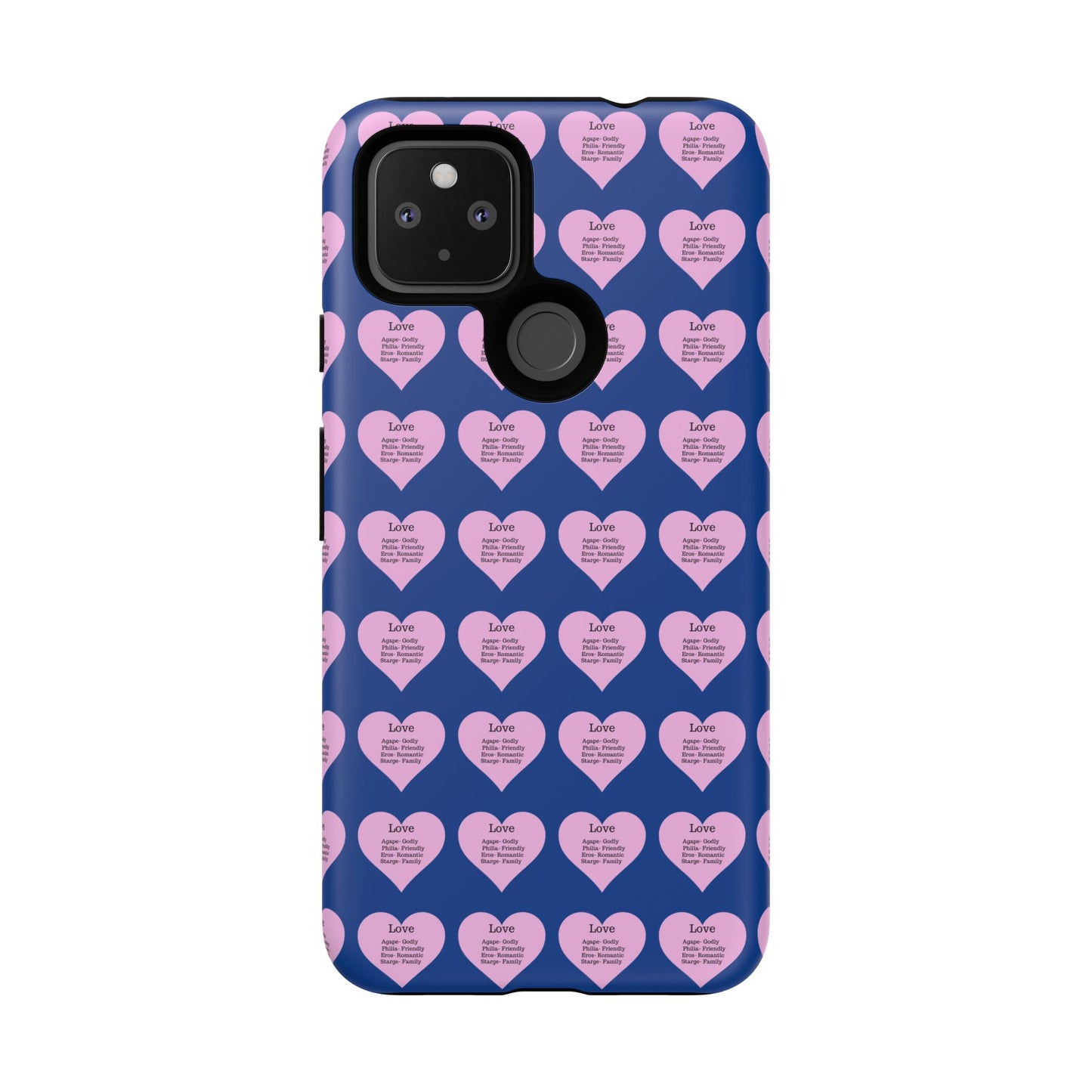 Hearts-A-Flutter Phone Case (iPhone, Google Pixel)(Dark blue)