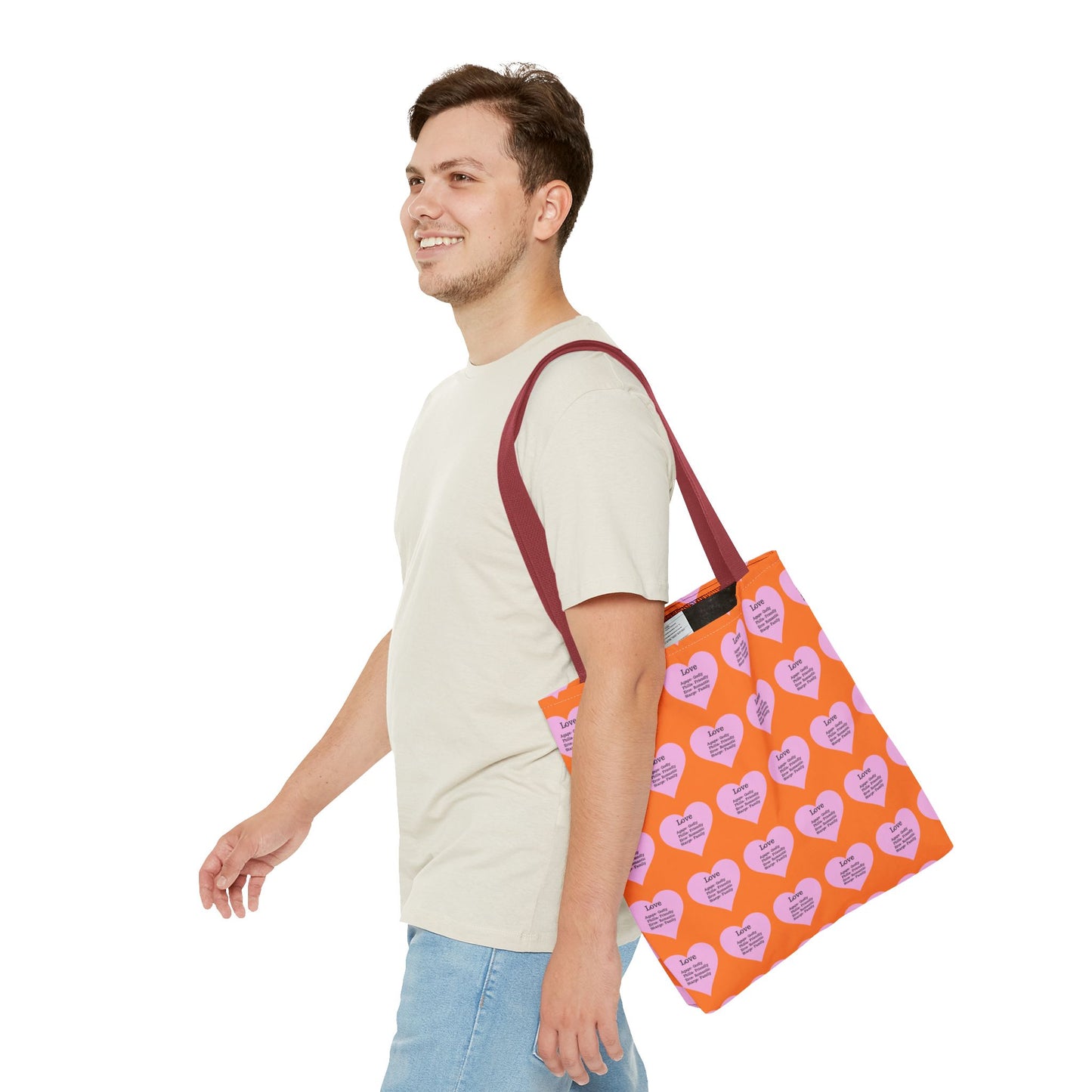 Pink Hearts Tote Bag (Crusta)