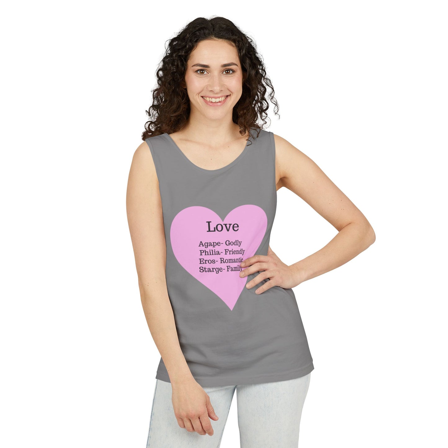 Unisex "Love" Definitions Garment-Dyed Tank Top