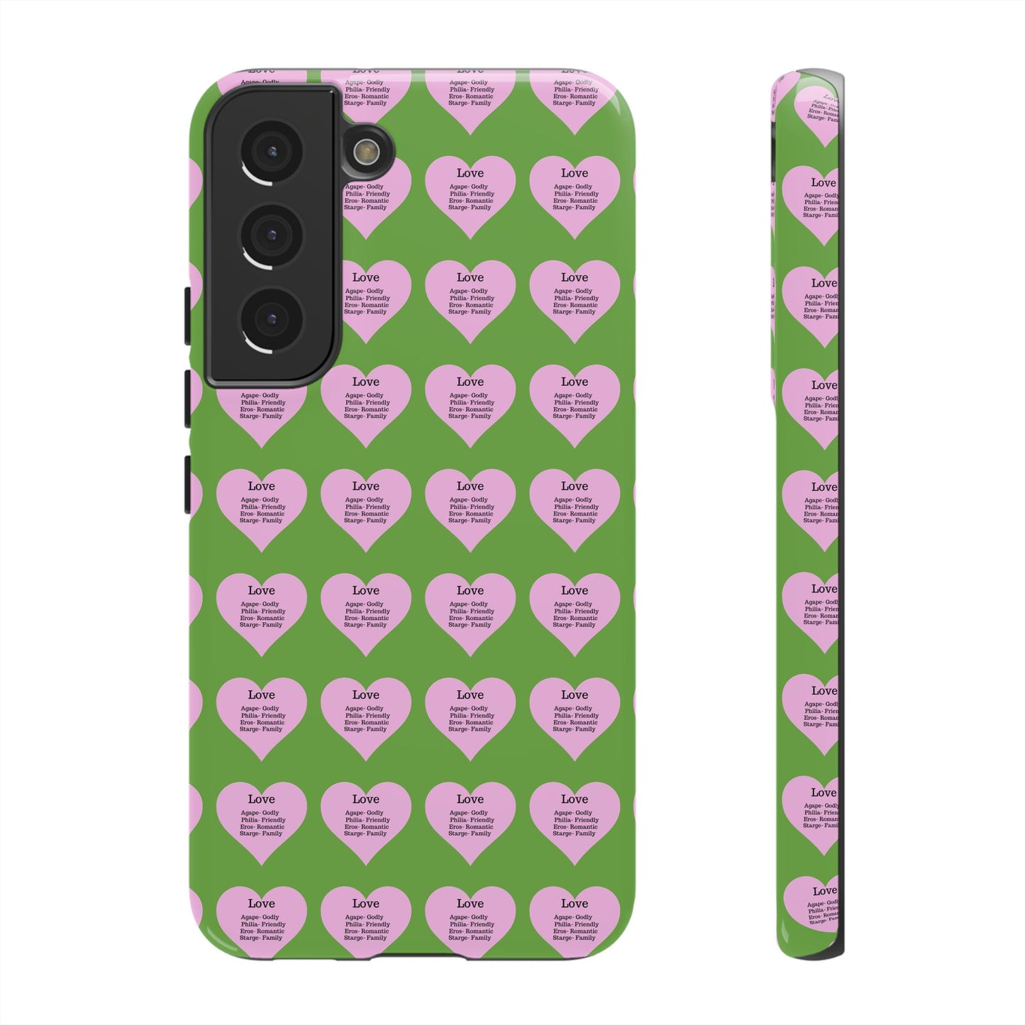 Hearts-A-Flutter Phone Case (Samsung)(Green)