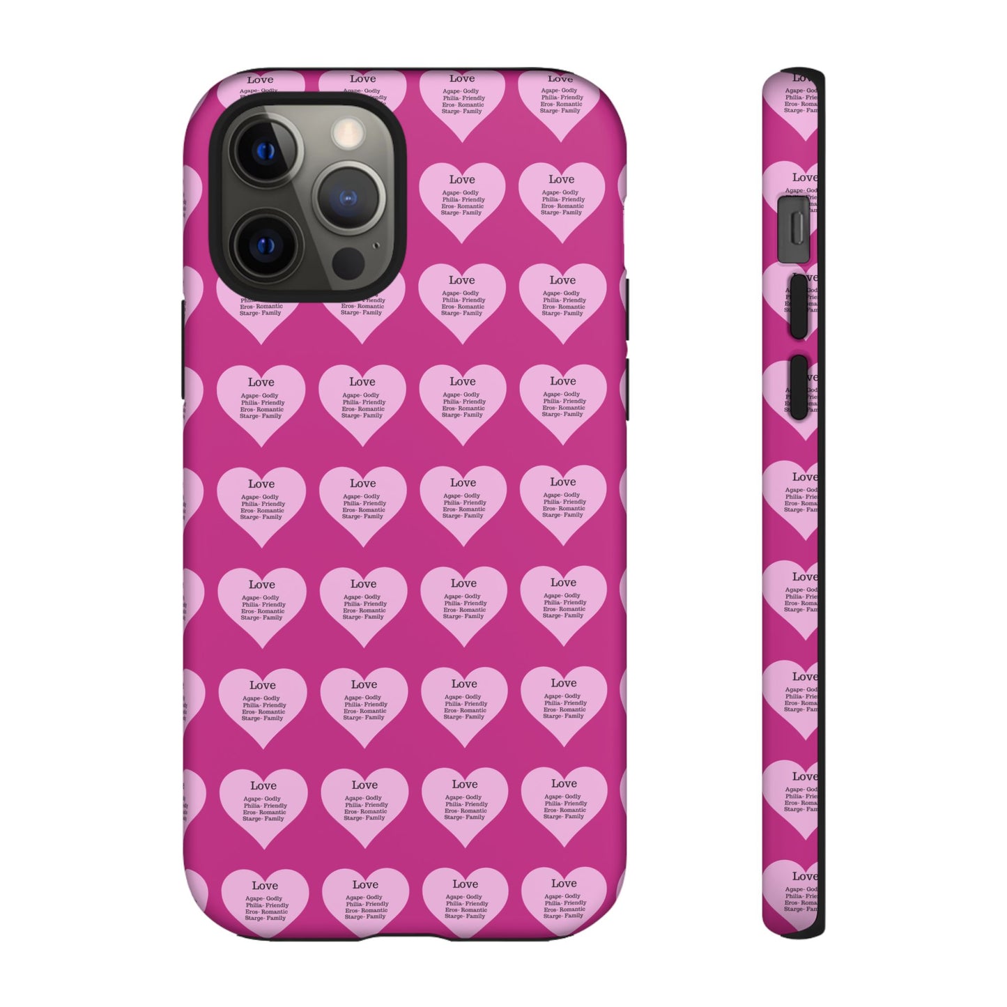 Hearts-A-Flutter Phone Case (iPhone, Google Pixel)(Pink)