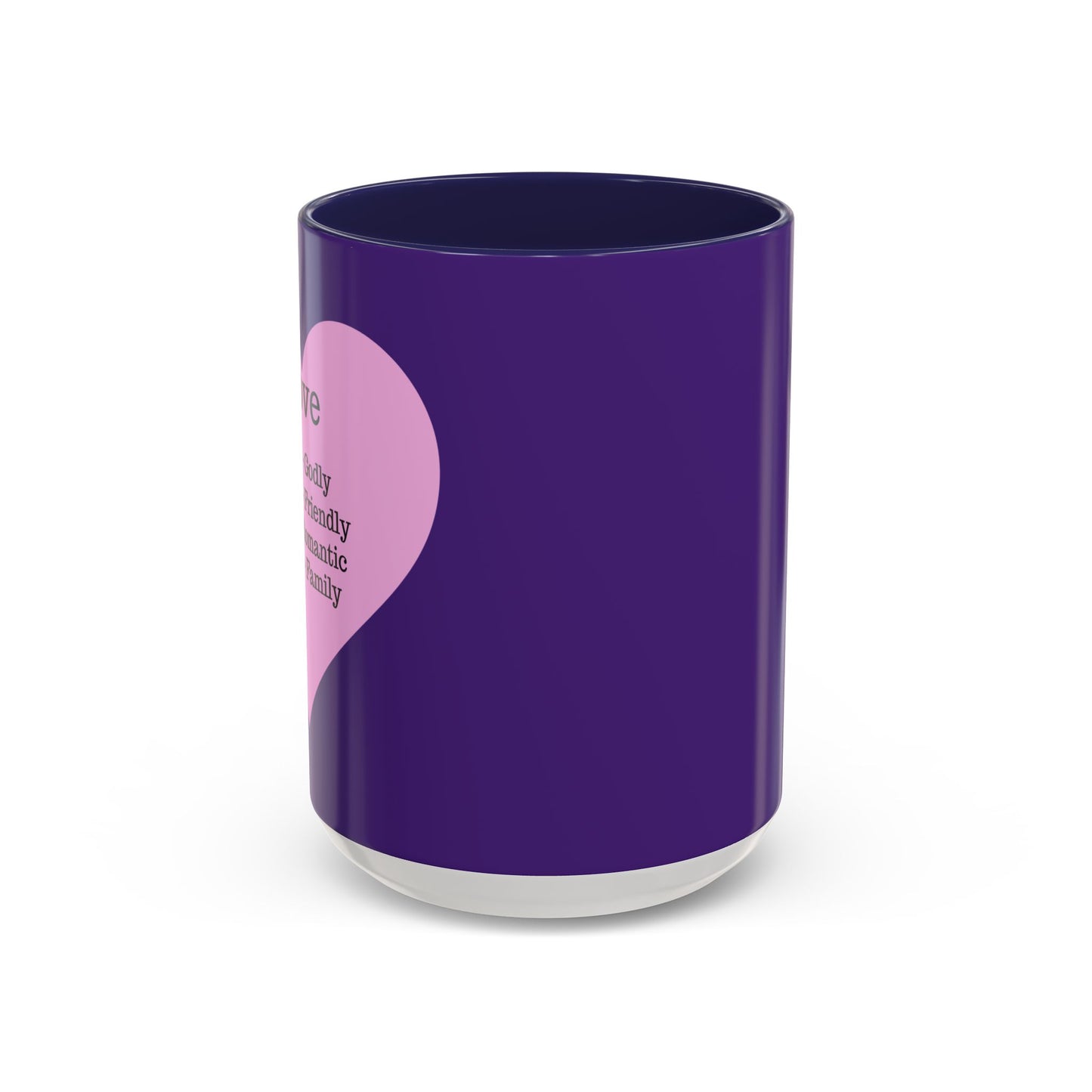 Charming Heart Accent Coffee Mug (Purple)