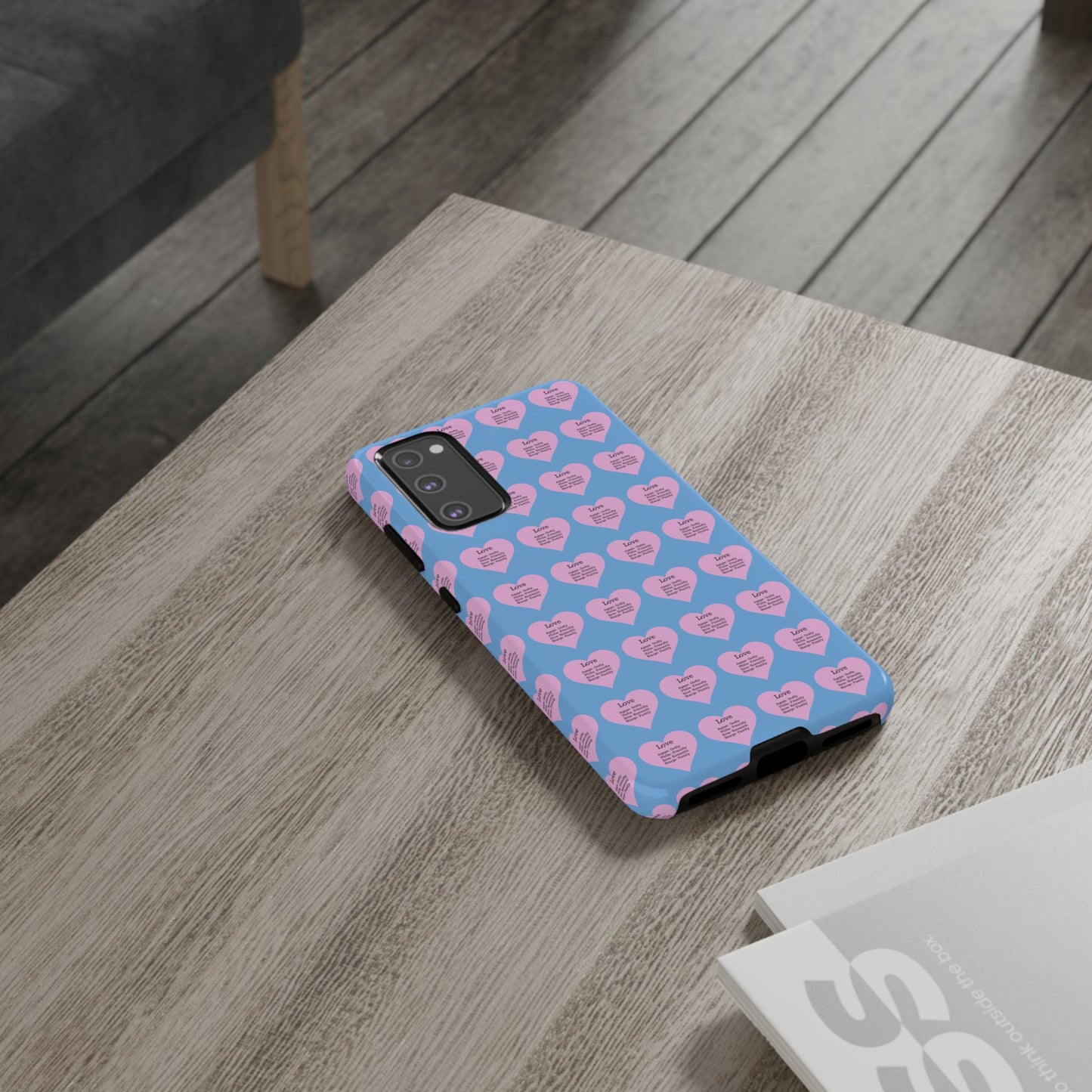 Hearts-A-Flutter Phone Case (Samsung)(Light blue)