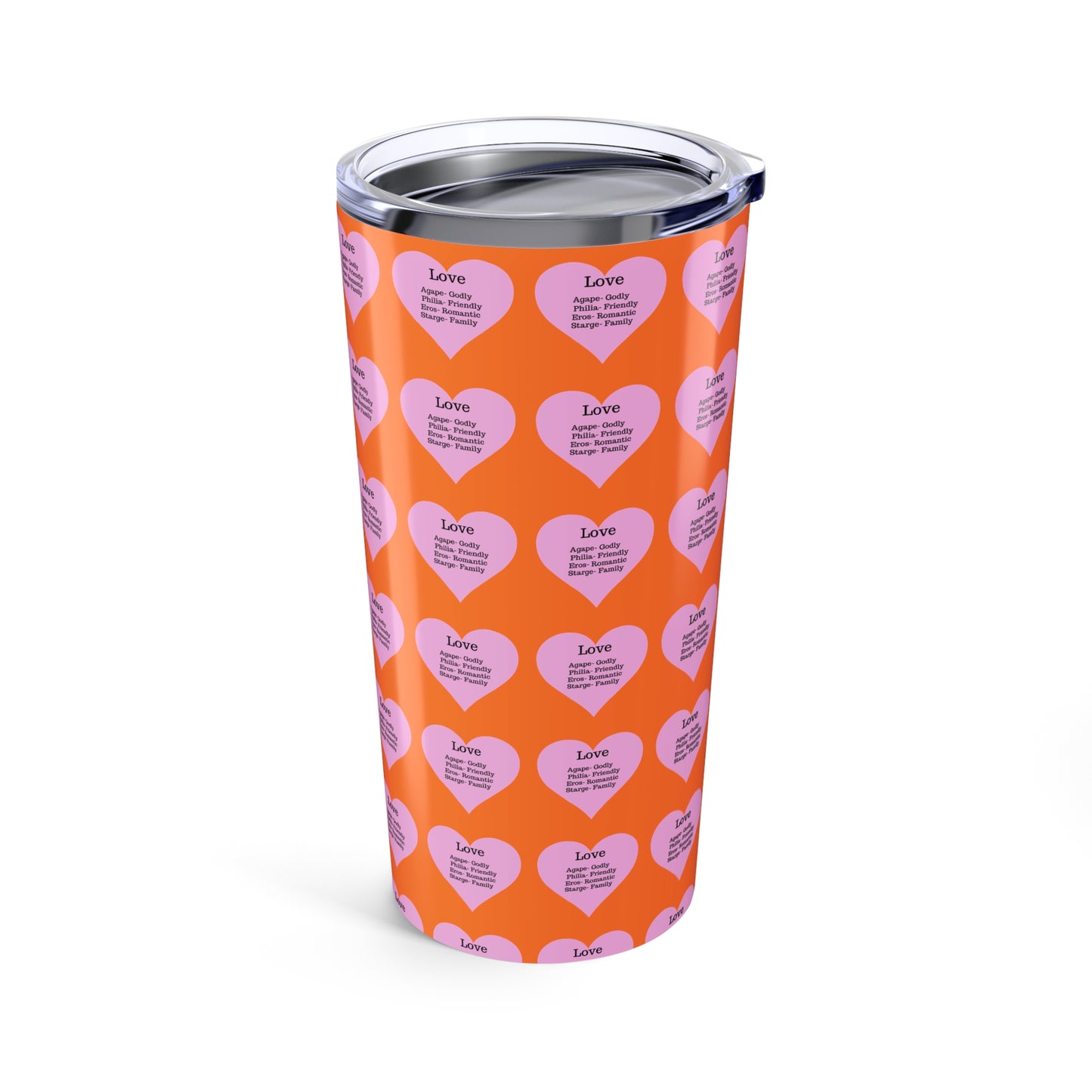 Charming Heart Insulated Stainless Steel Tumbler (20oz)(Crusta)