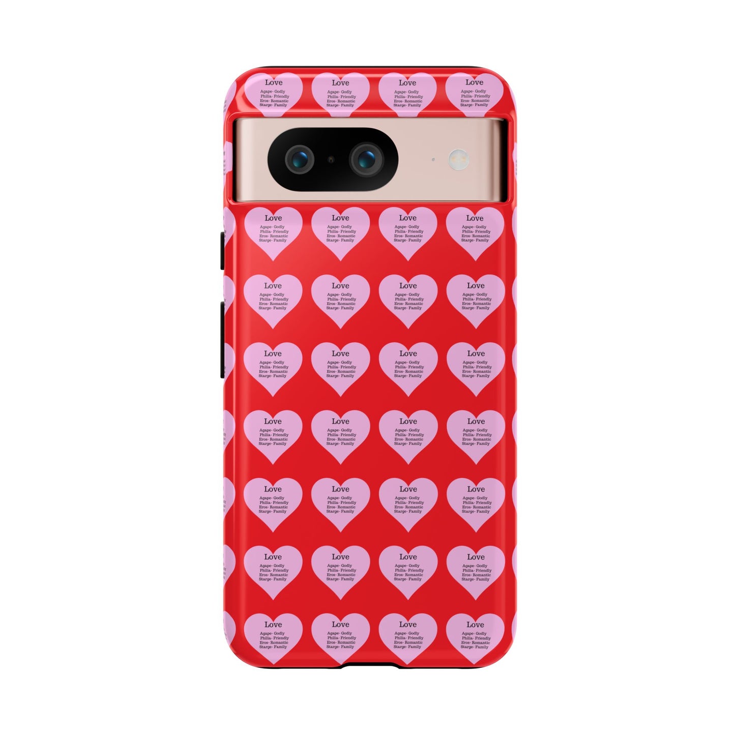 Hearts-A-Flutter Phone Case (iPhone, Google Pixel)(Red)