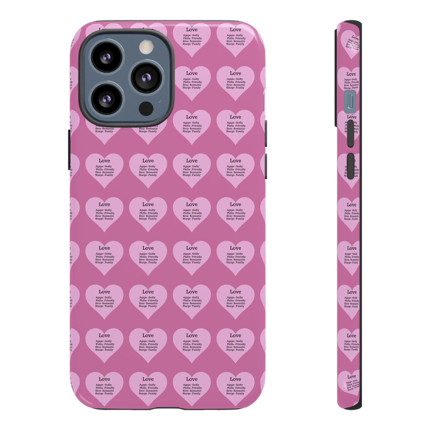 Hearts-A-Flutter Phone Case (iPhone, Google Pixel)(Light pink)