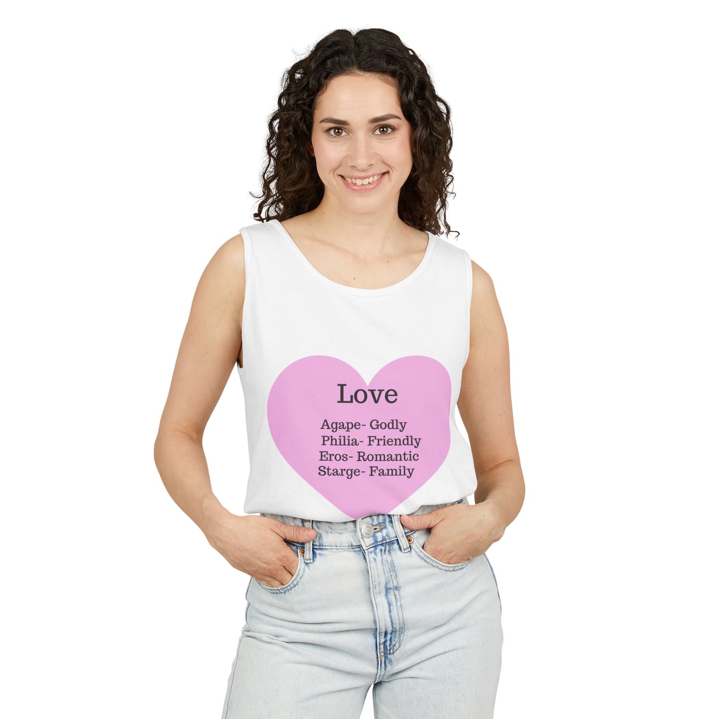 Unisex "Love" Definitions Garment-Dyed Tank Top