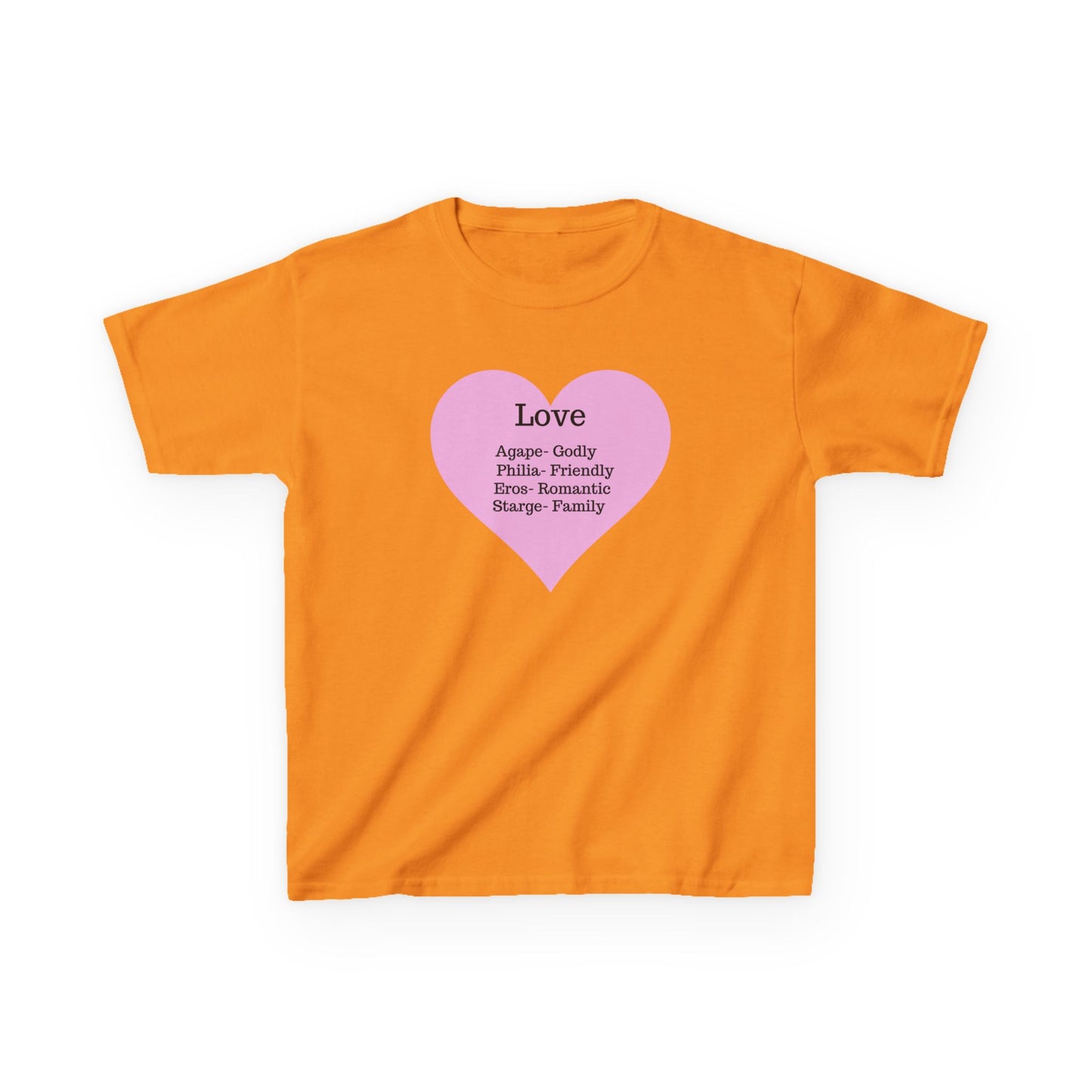 The Meaning of Love Kids T-Shirt | Heart Graphic Tee