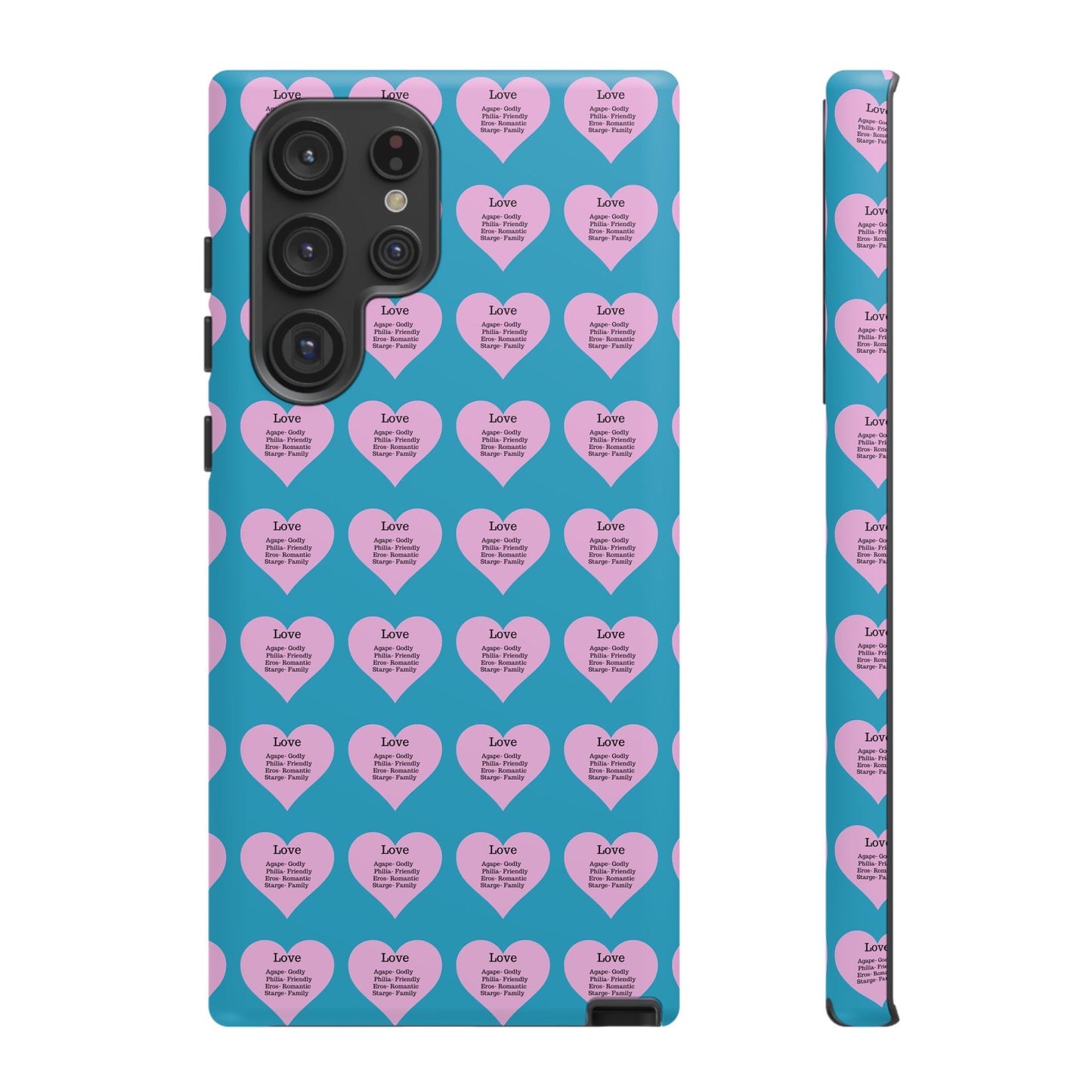 Hearts-A-Flutter Phone Case (Samsung)(Turquoise)