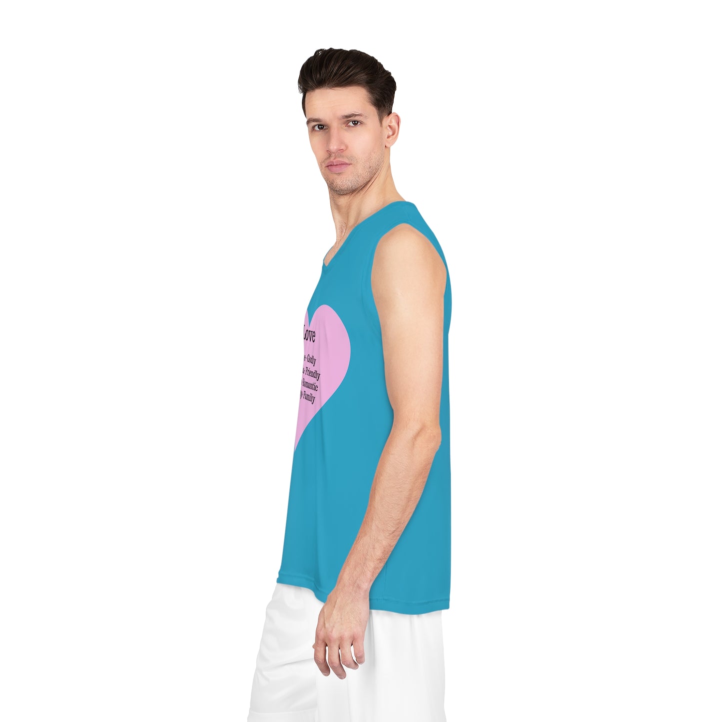 Love Heart Basketball Jersey (Turquoise)