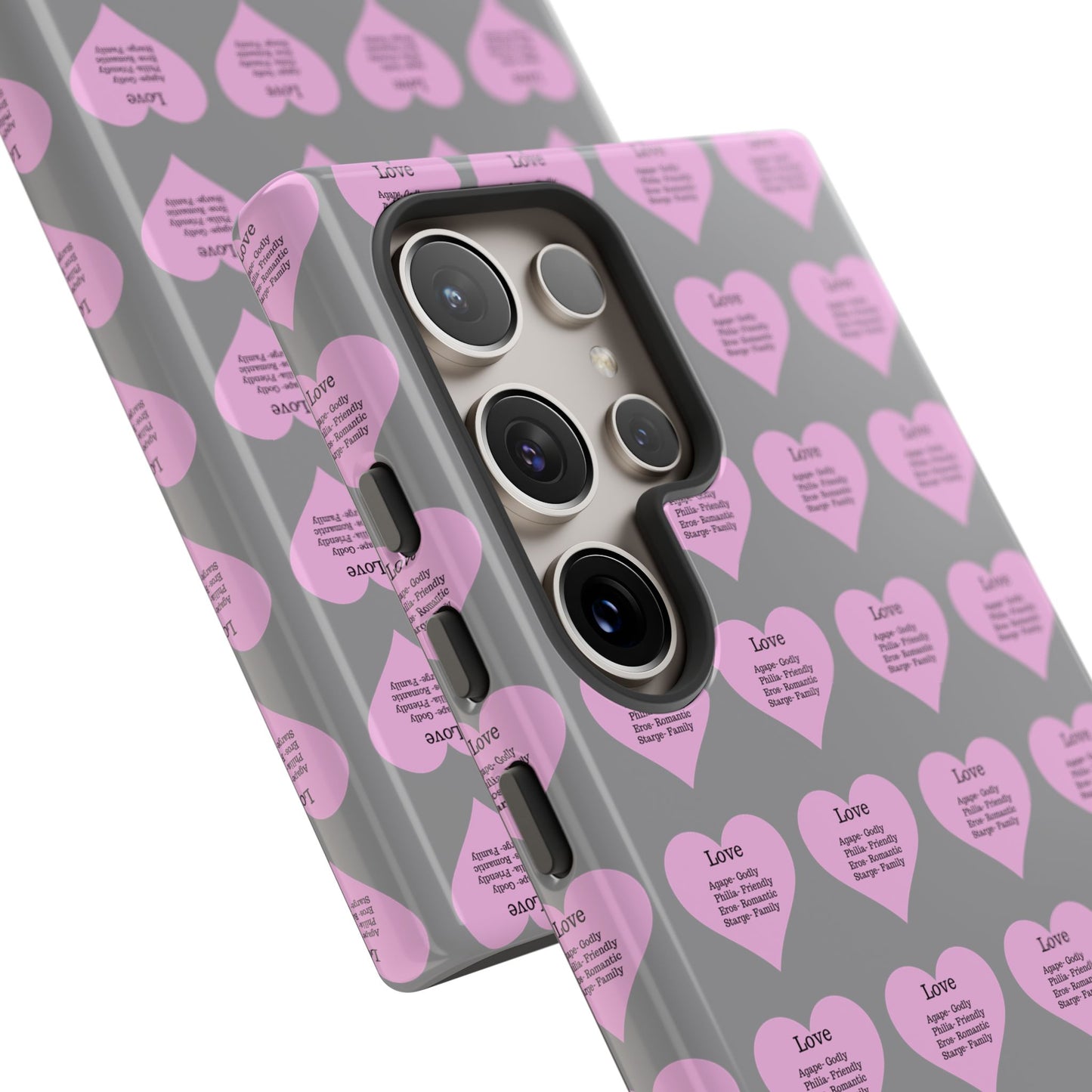 Hearts-A-Flutter Phone Case (Samsung)(Grey)
