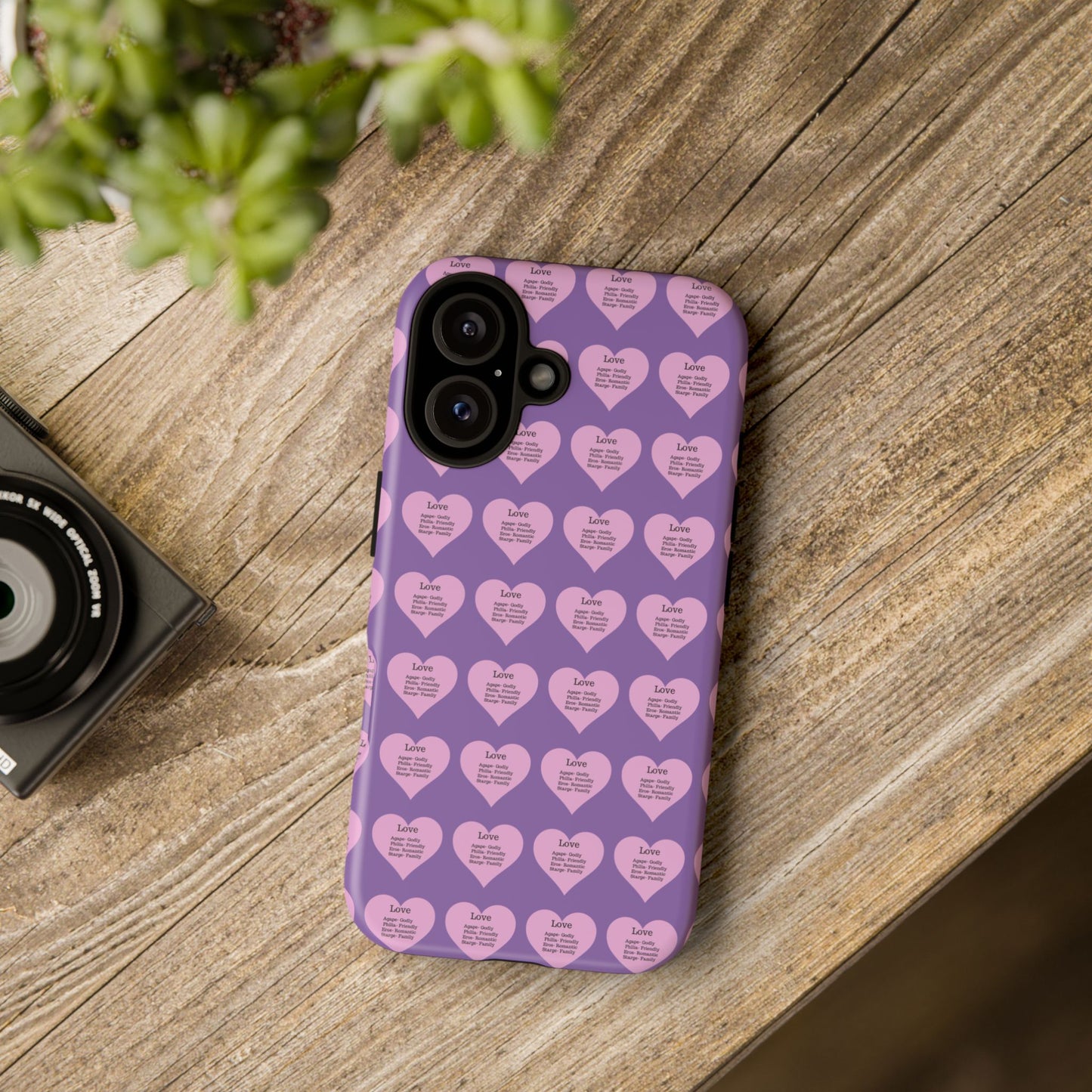 Hearts-A-Flutter Phone Case (iPhone, Google Pixel)(Light purple)