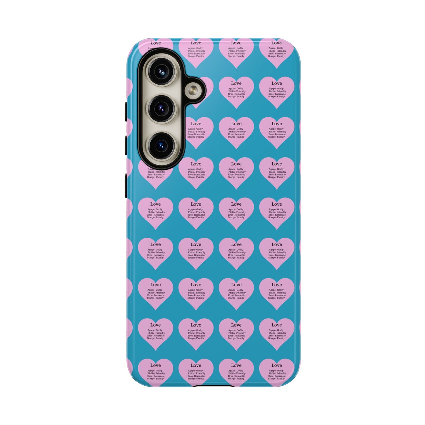 Hearts-A-Flutter Phone Case (Samsung)(Turquoise)
