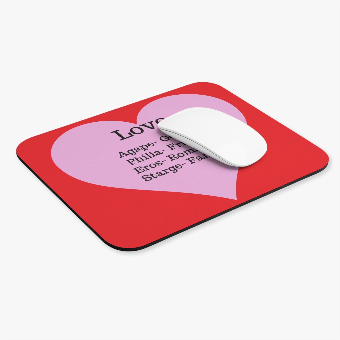 The Four Loves Mouse Pad (Red)