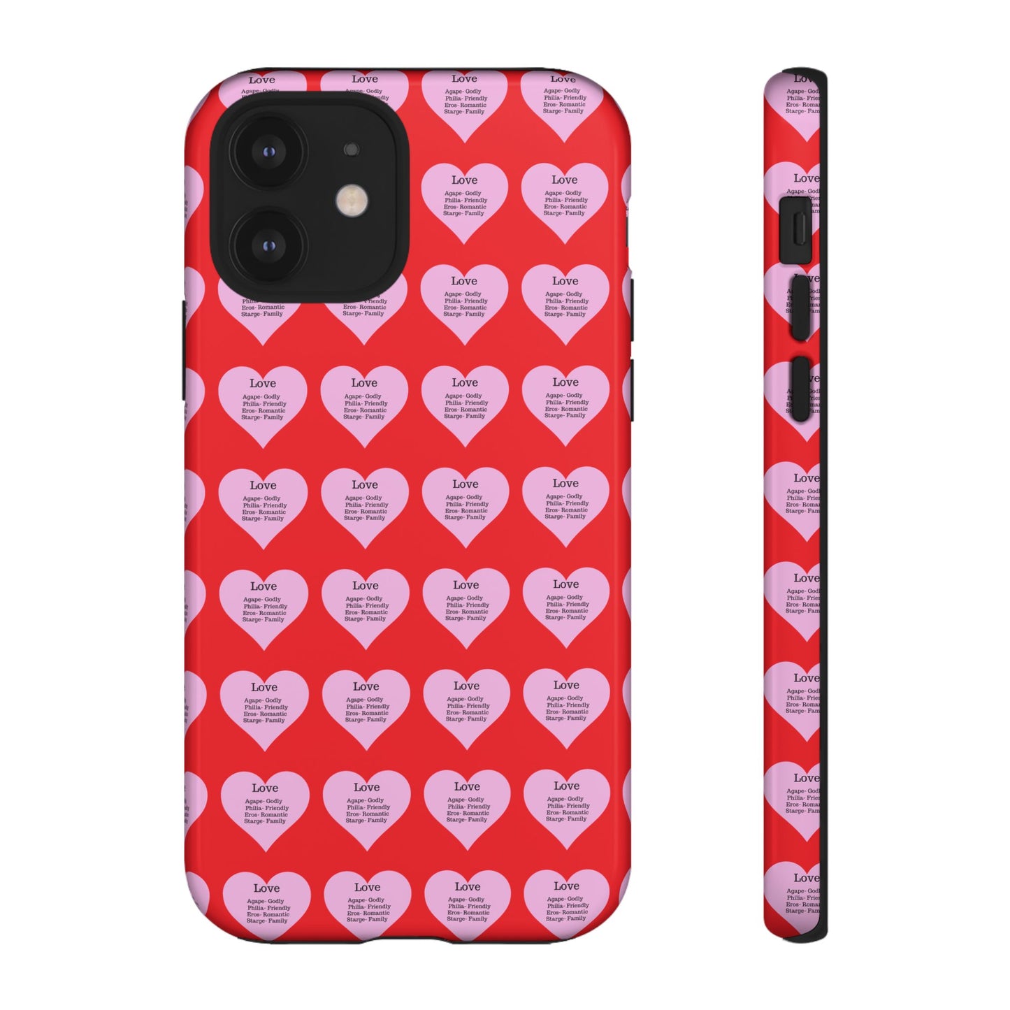 Hearts-A-Flutter Phone Case (iPhone, Google Pixel)(Red)