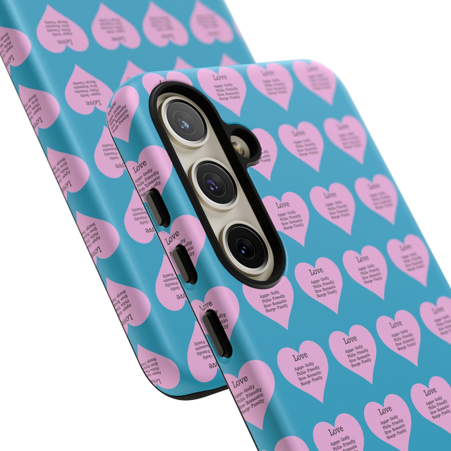 Hearts-A-Flutter Phone Case (Samsung)(Turquoise)