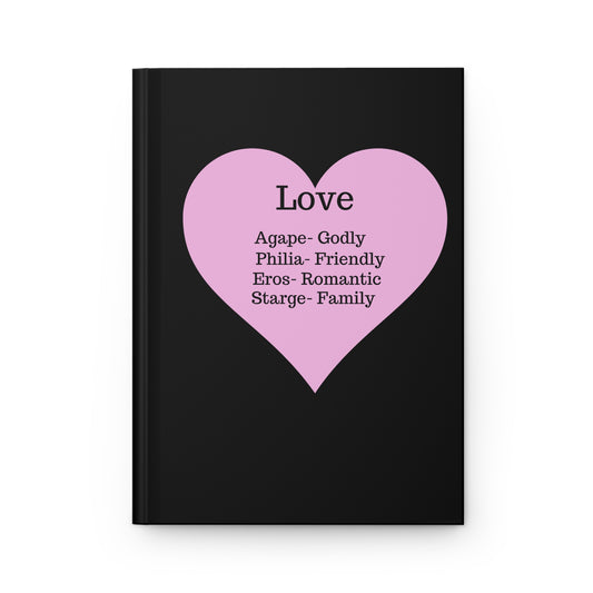 Charming Heart Hardcover Journal - Lined Pages (Black)