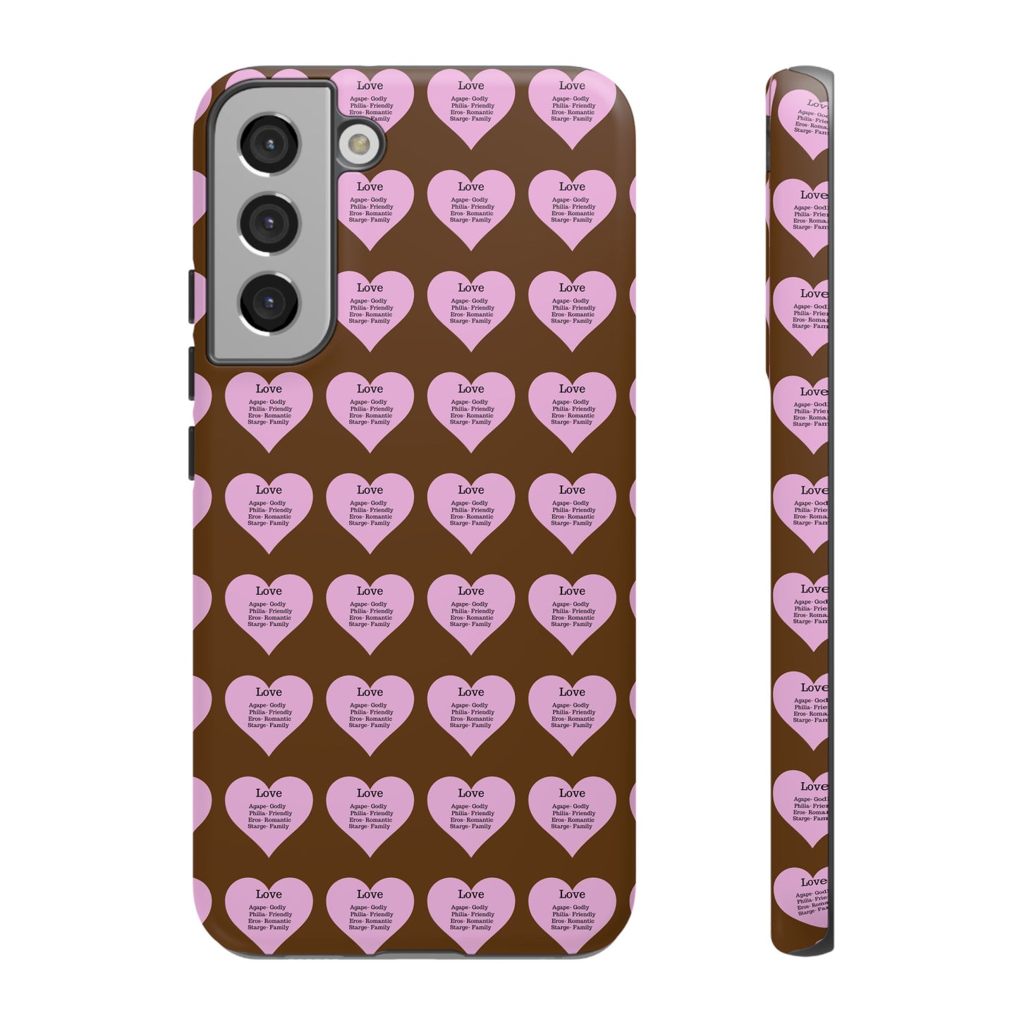 Hearts-A-Flutter Phone Case (Samsung)(Brown)
