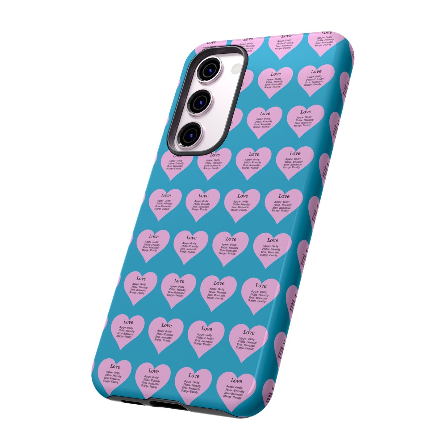 Hearts-A-Flutter Phone Case (Samsung)(Turquoise)
