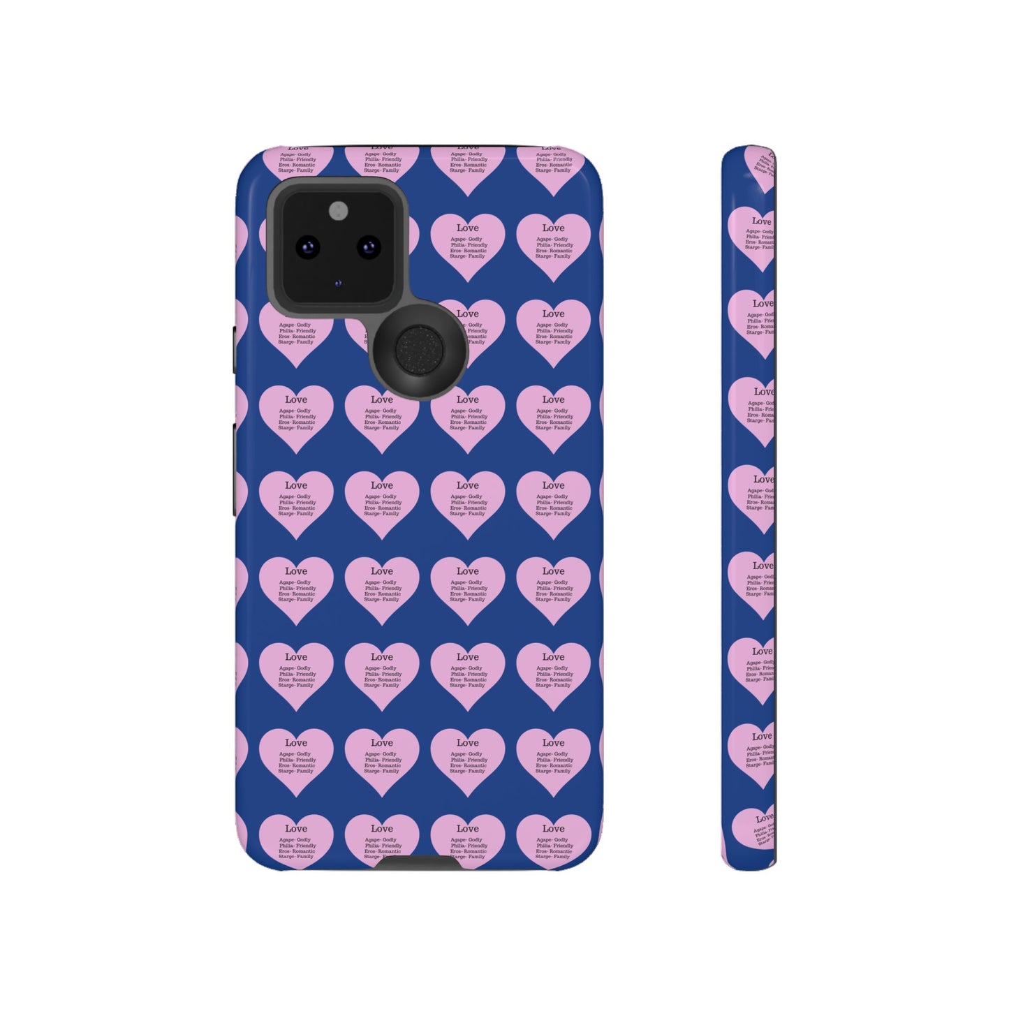 Hearts-A-Flutter Phone Case (iPhone, Google Pixel)(Dark blue)