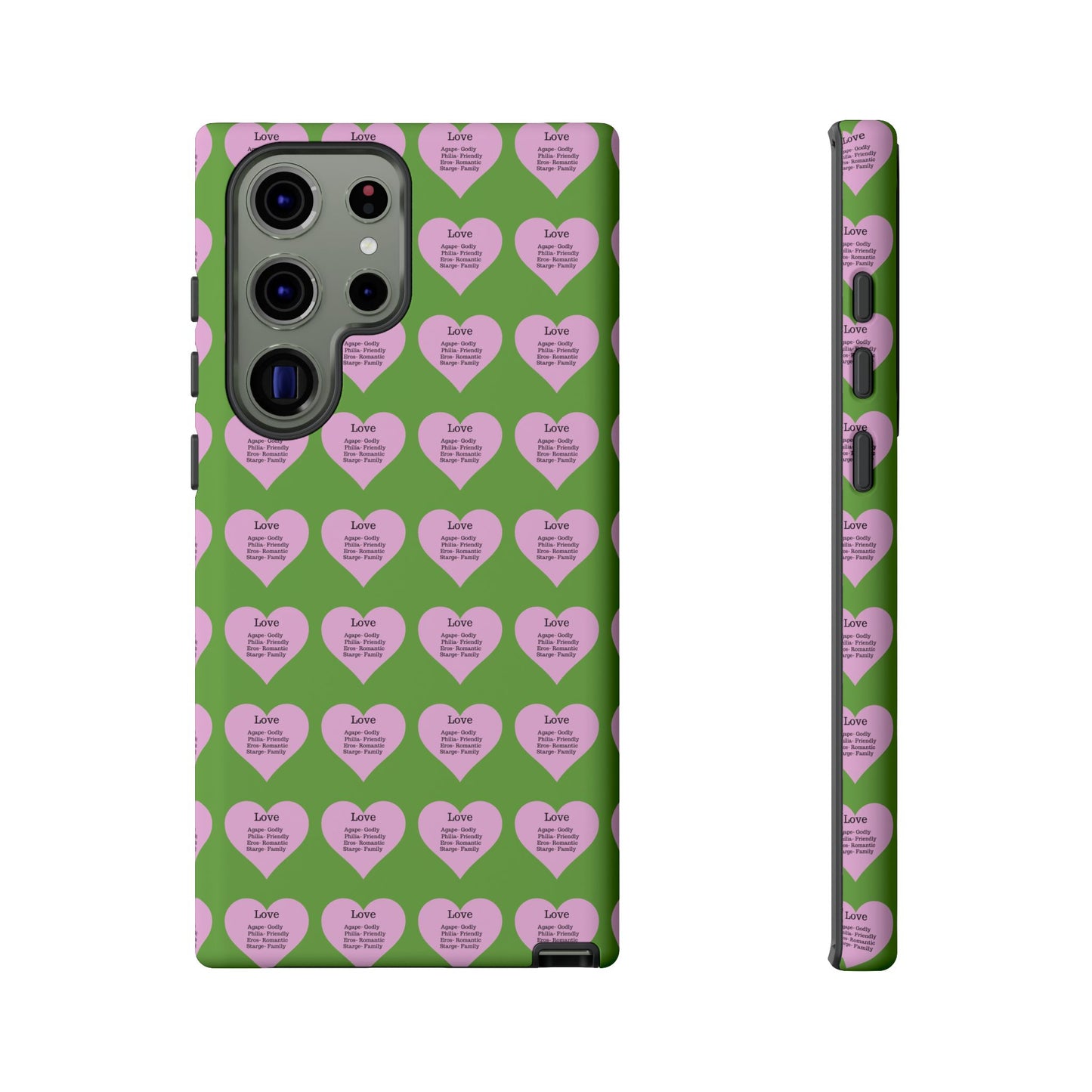 Hearts-A-Flutter Phone Case (Samsung)(Green)