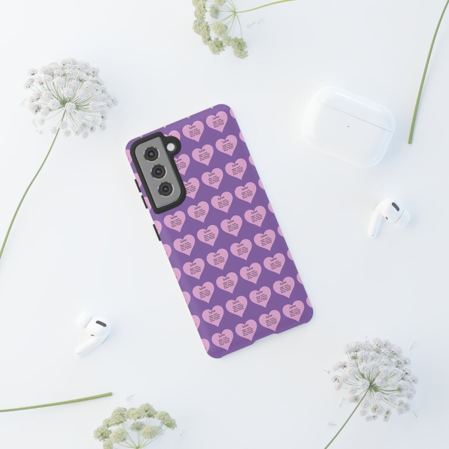 Hearts-A-Flutter Phone Case (Samsung)(Light purple)