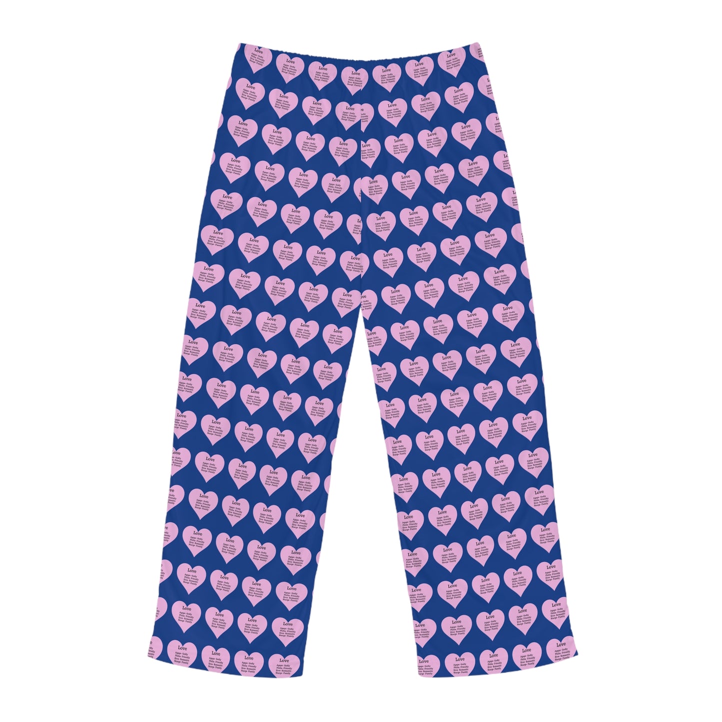 Men's All-Over Print Pajama Pants (Dark Blue)