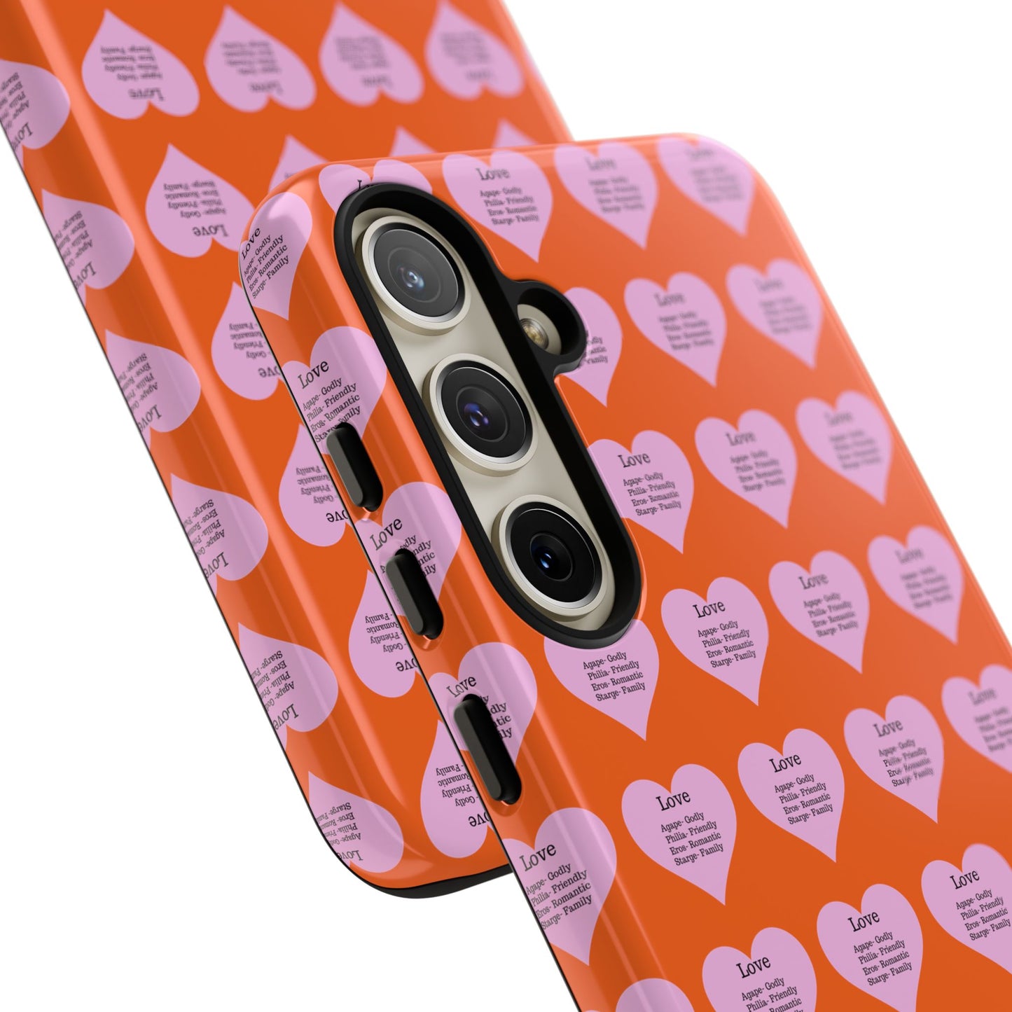 Hearts-A-Flutter Phone Case (Samsung)(Orange)