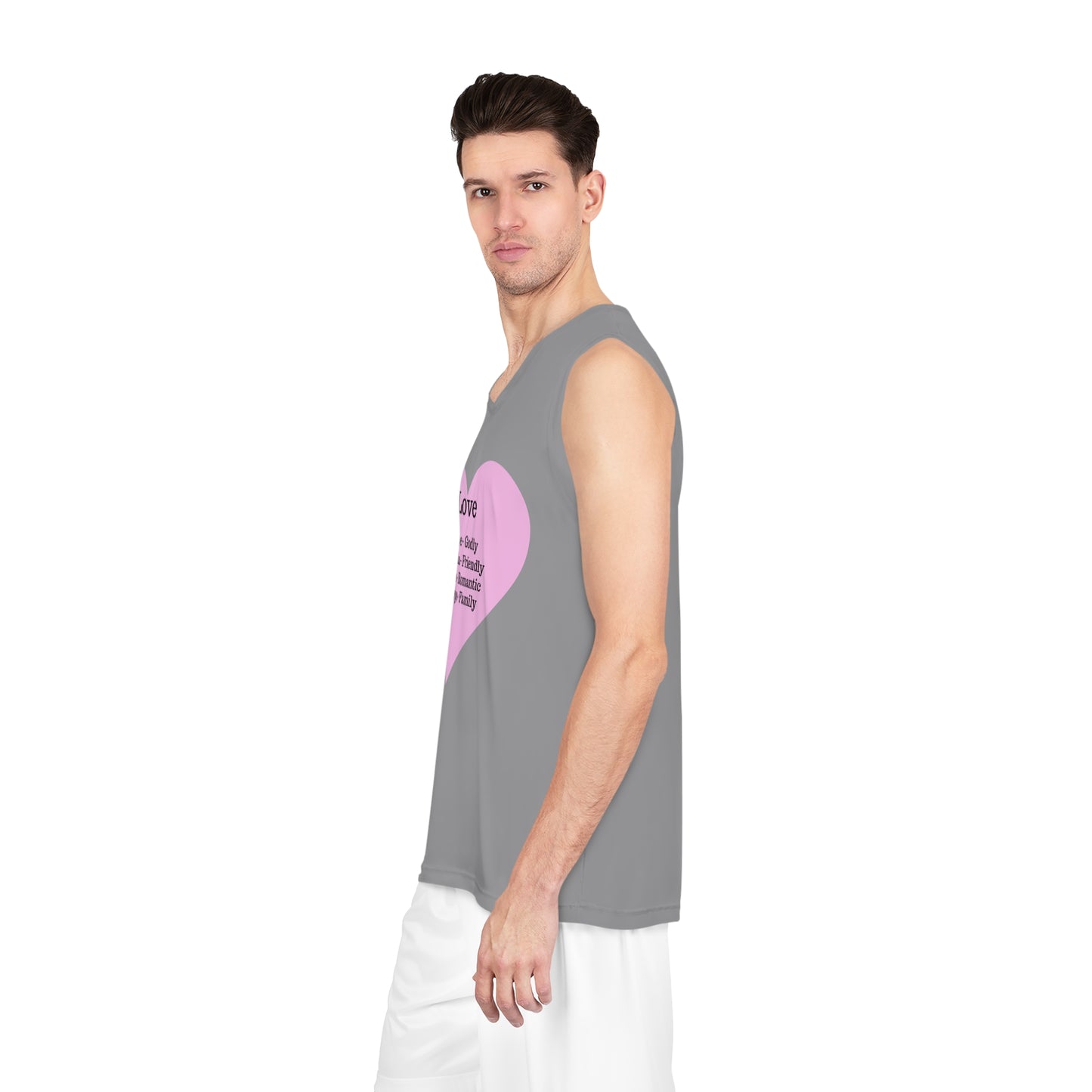 Love Heart Basketball Jersey (Grey)