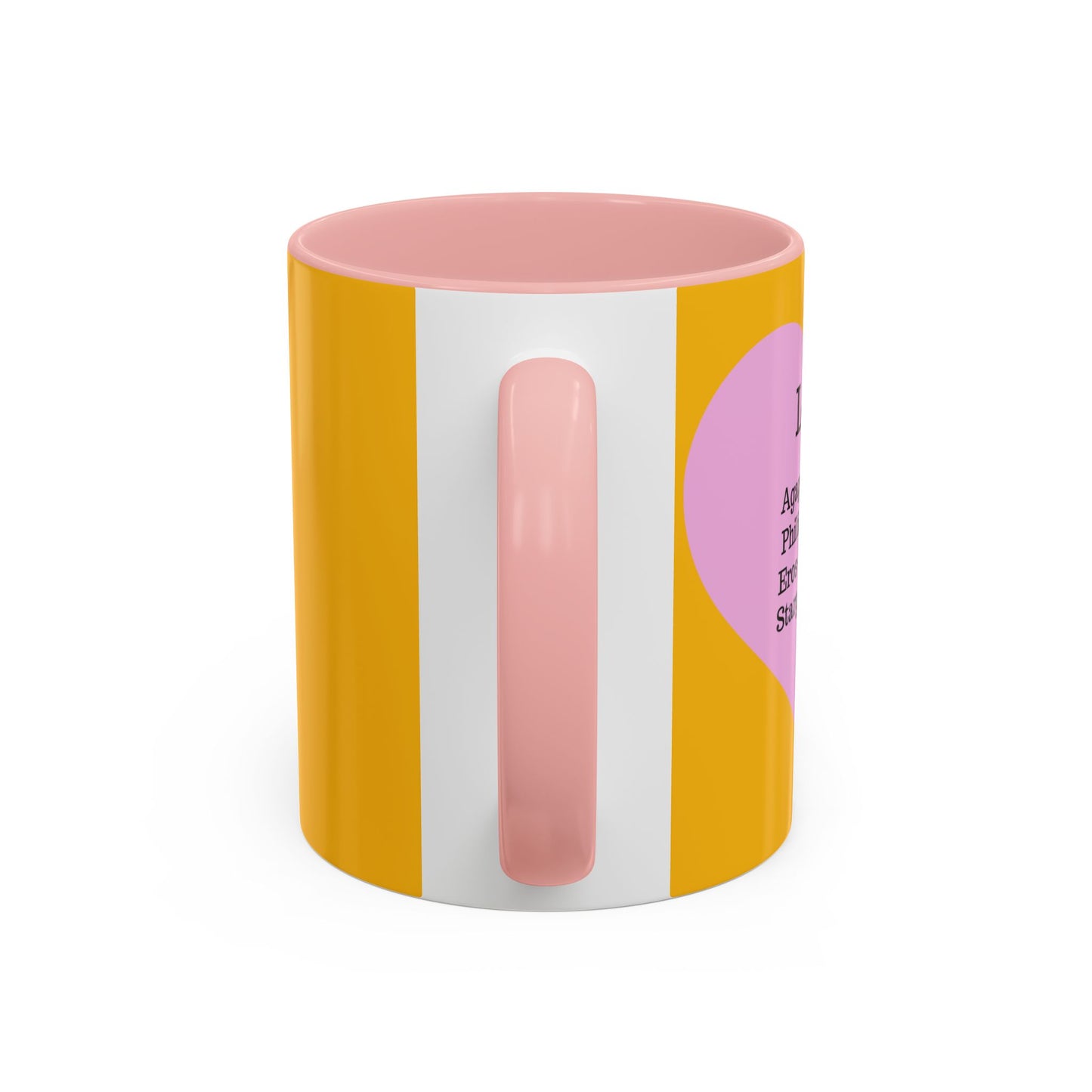 Charming Heart Accent Coffee Mug (Yellow)