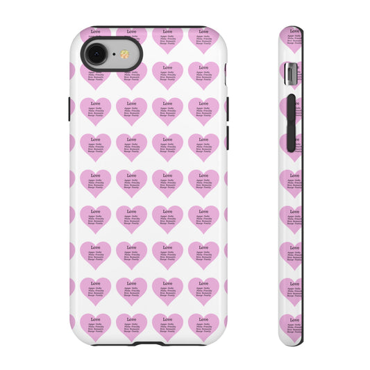 Hearts-A-Flutter Phone Case (iPhone, Google Pixel)(White)