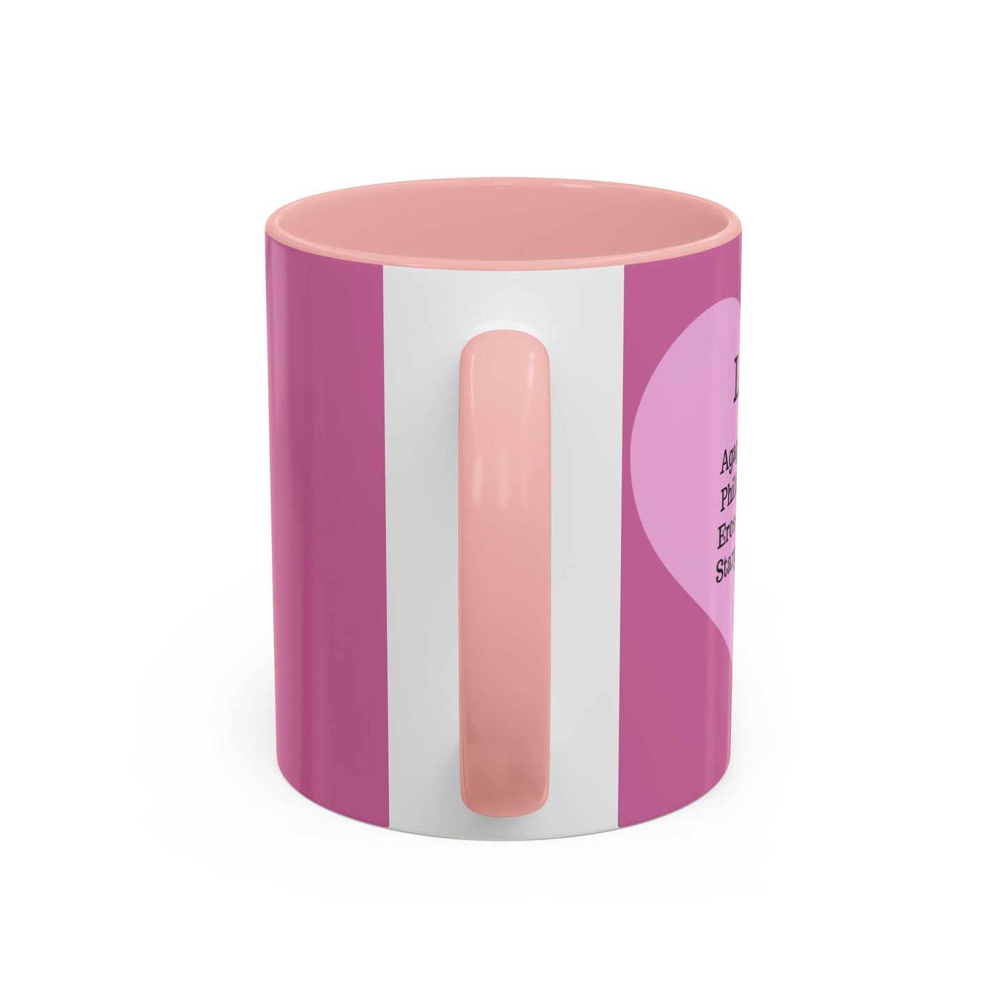 Charming Heart Accent Coffee Mug (Light pink)