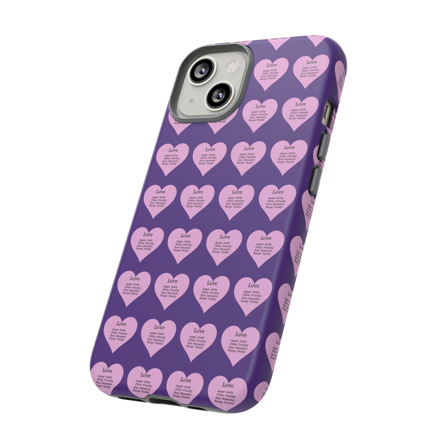 Hearts-A-Flutter Phone Case (iPhone, Google Pixel)(Purple)
