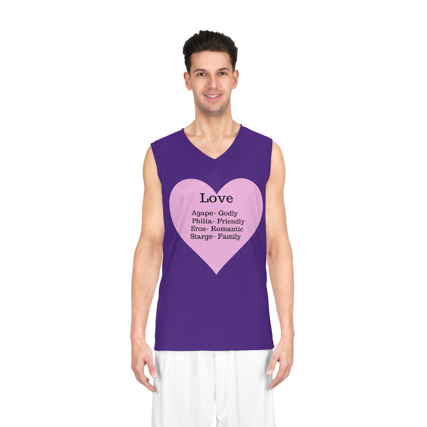 Love Heart Basketball Jersey (Purple)