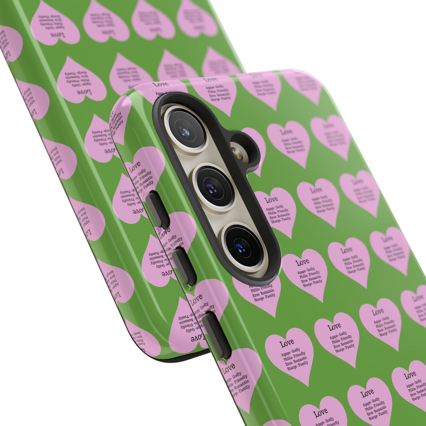 Hearts-A-Flutter Phone Case (Samsung)(Green)