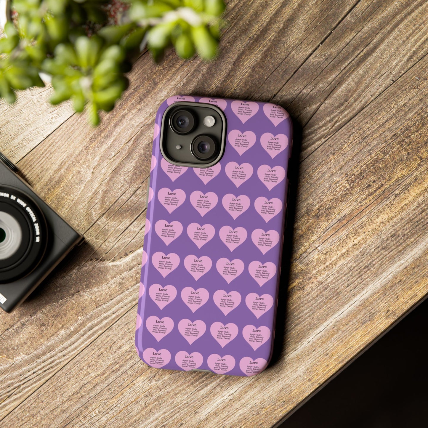 Hearts-A-Flutter Phone Case (iPhone, Google Pixel)(Light purple)
