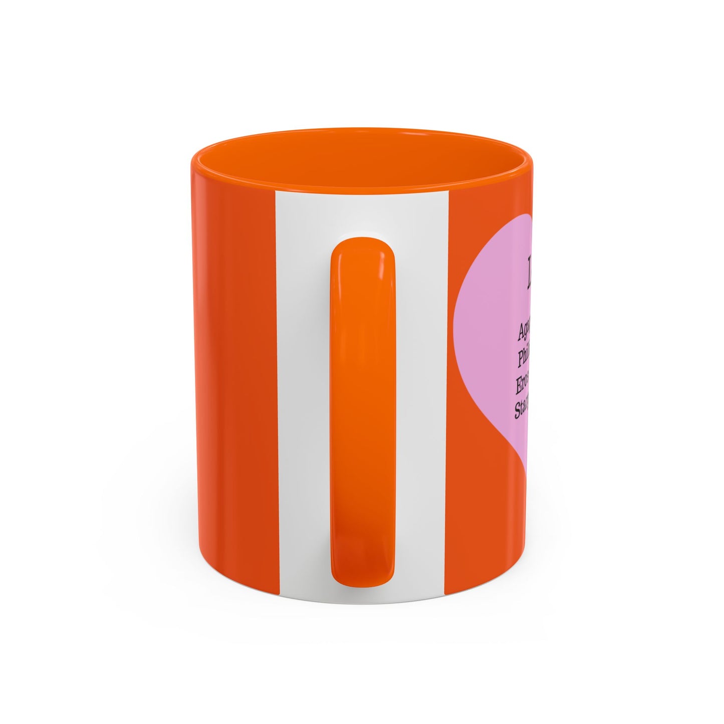 Charming Heart Accent Coffee Mug (Orange)