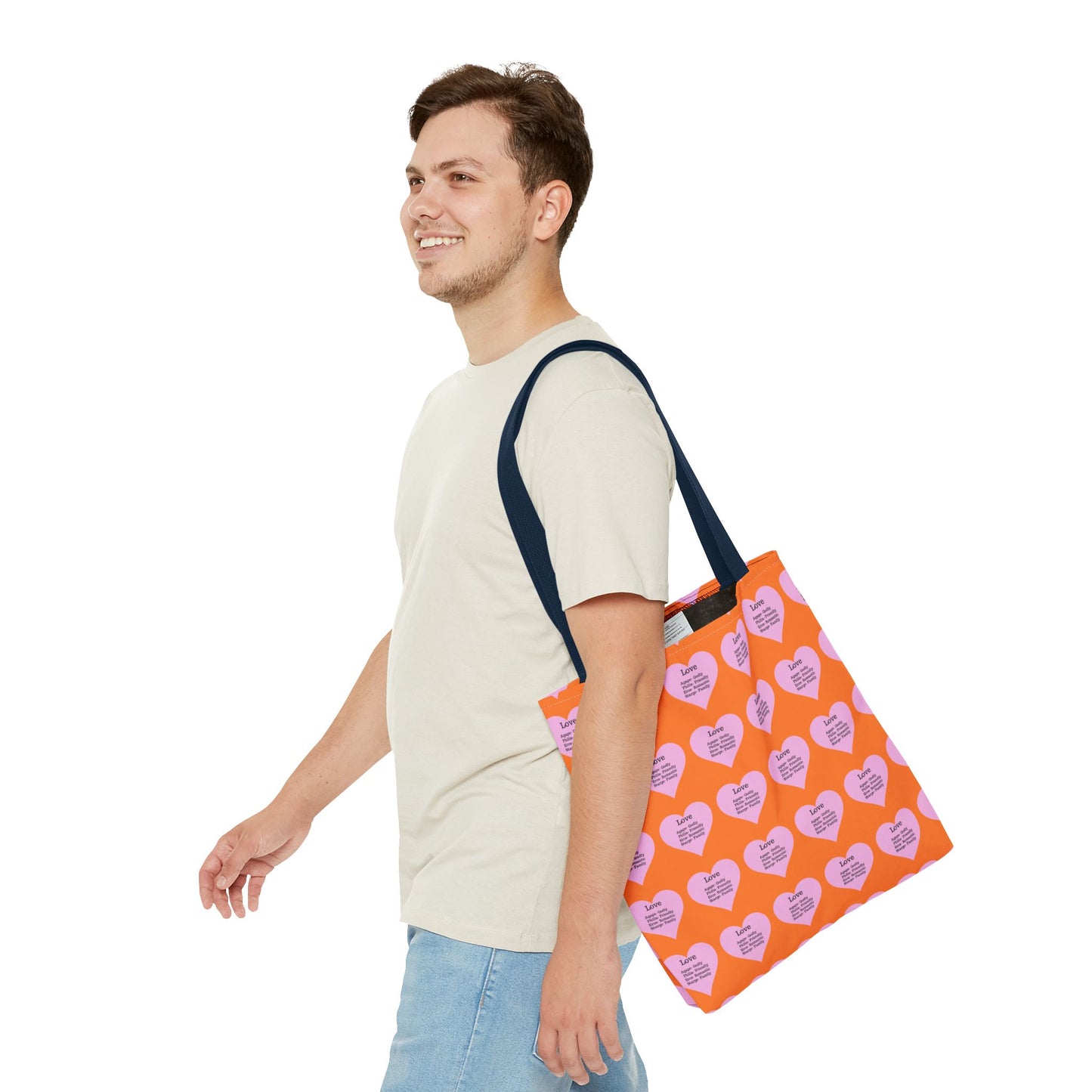 Pink Hearts Tote Bag (Crusta)