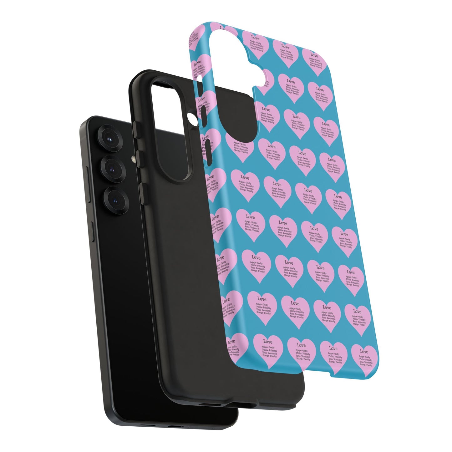 Hearts-A-Flutter Phone Case (Samsung)(Turquoise)
