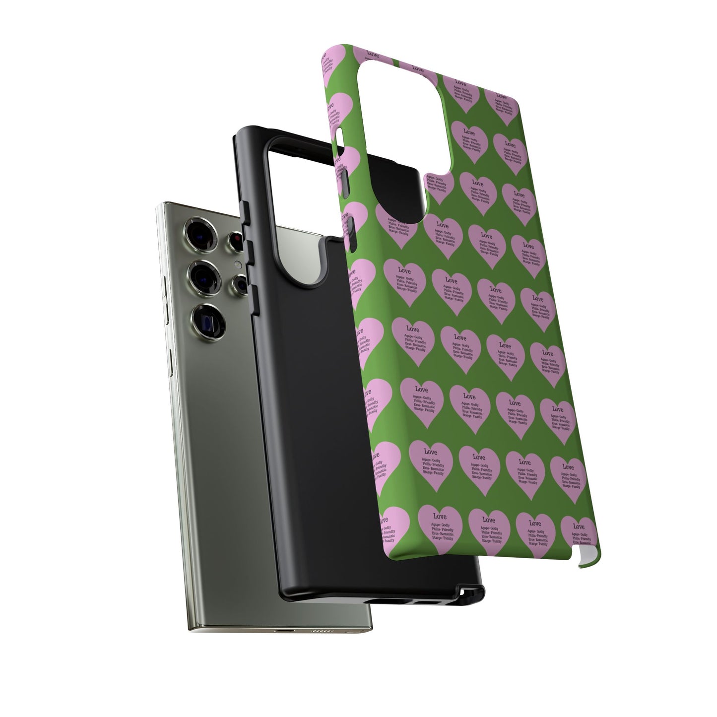 Hearts-A-Flutter Phone Case (Samsung)(Green)