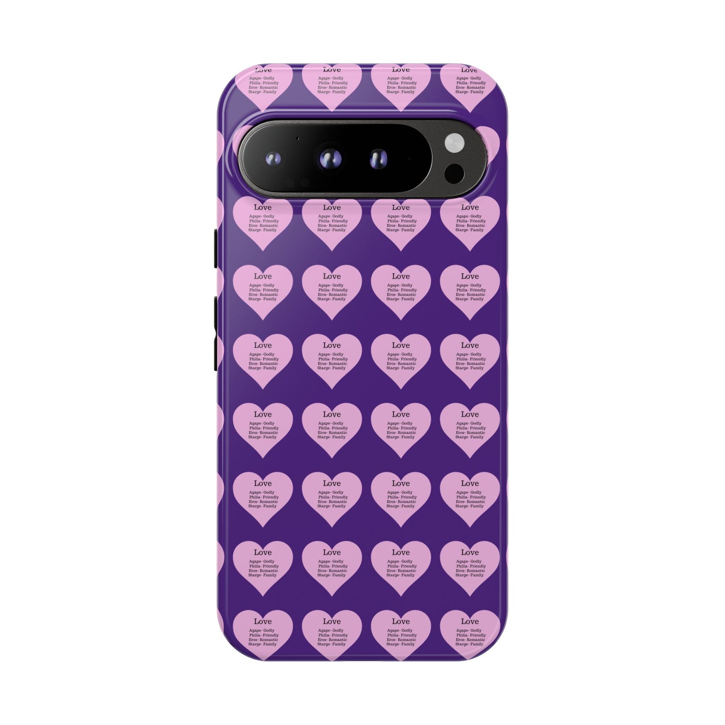 Hearts-A-Flutter Phone Case (iPhone, Google Pixel)(Purple)