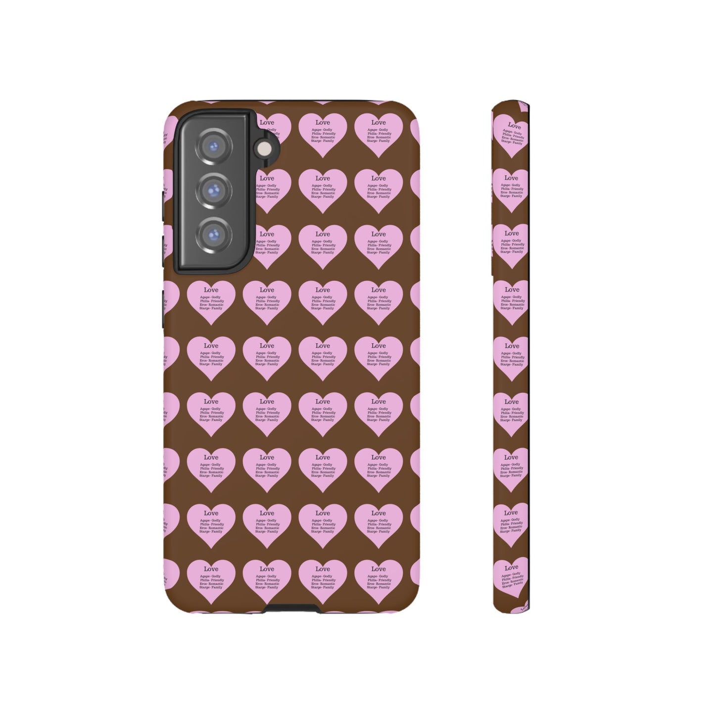 Hearts-A-Flutter Phone Case (Samsung)(Brown)