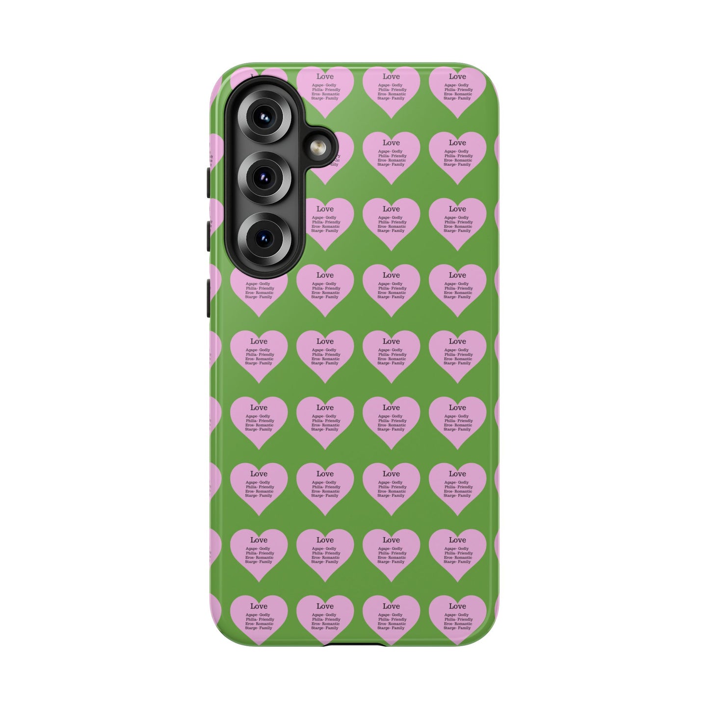 Hearts-A-Flutter Phone Case (Samsung)(Green)